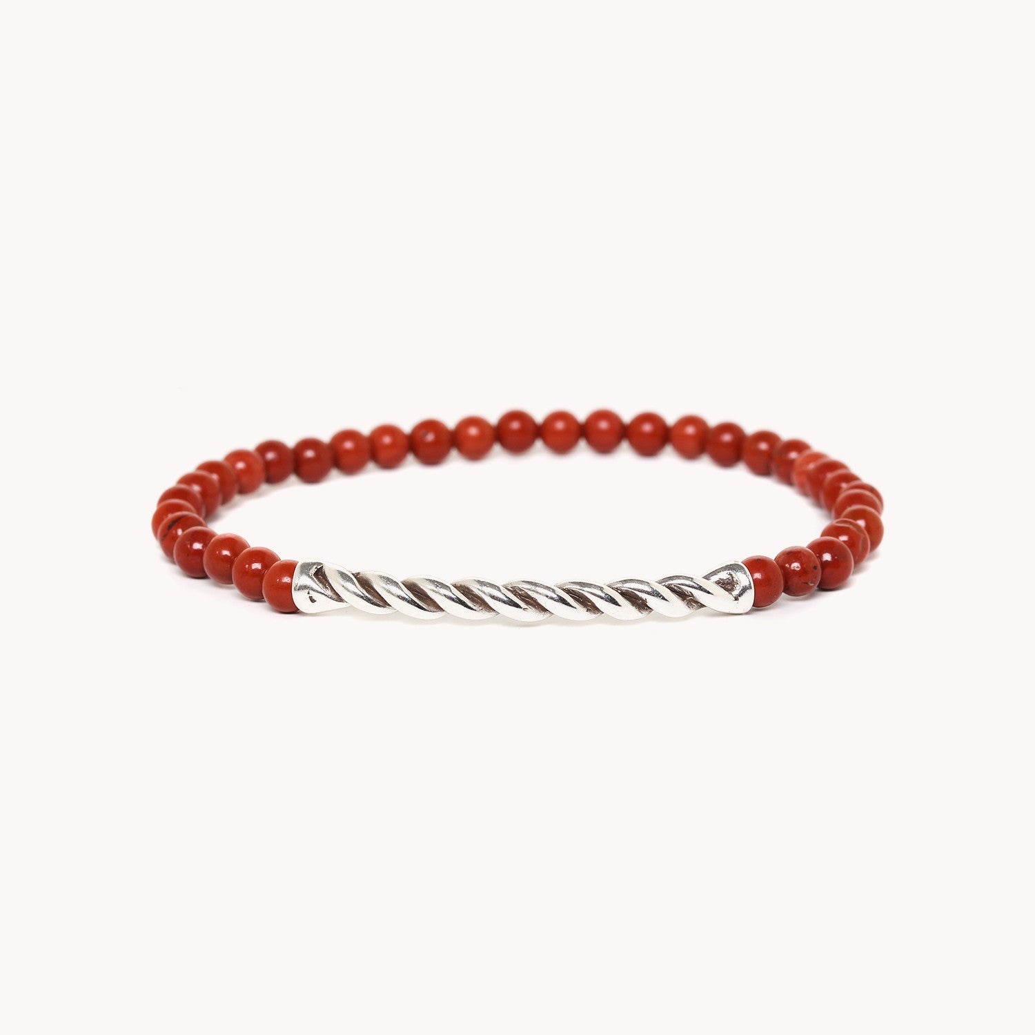 Bracelet Nature Bijoux Spiral Jaspe Rouge 13--43034