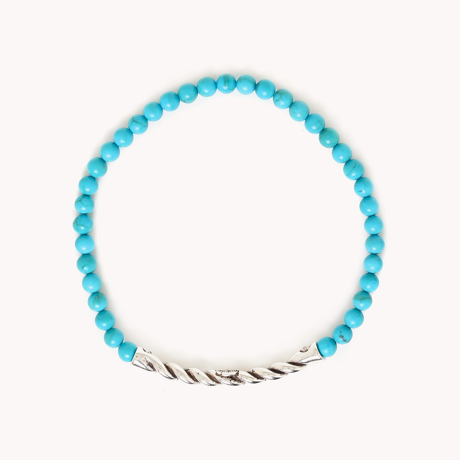 Détail howlite turquoise sur bracelet homme 13--43035 Nature Bijoux