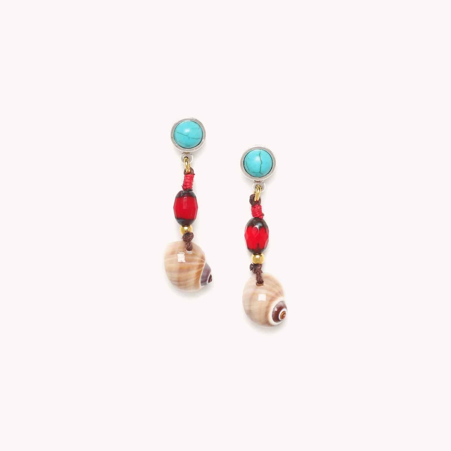 Boucles d'oreilles Zapatera coquillages howlite 12--78397 Nature Bijoux