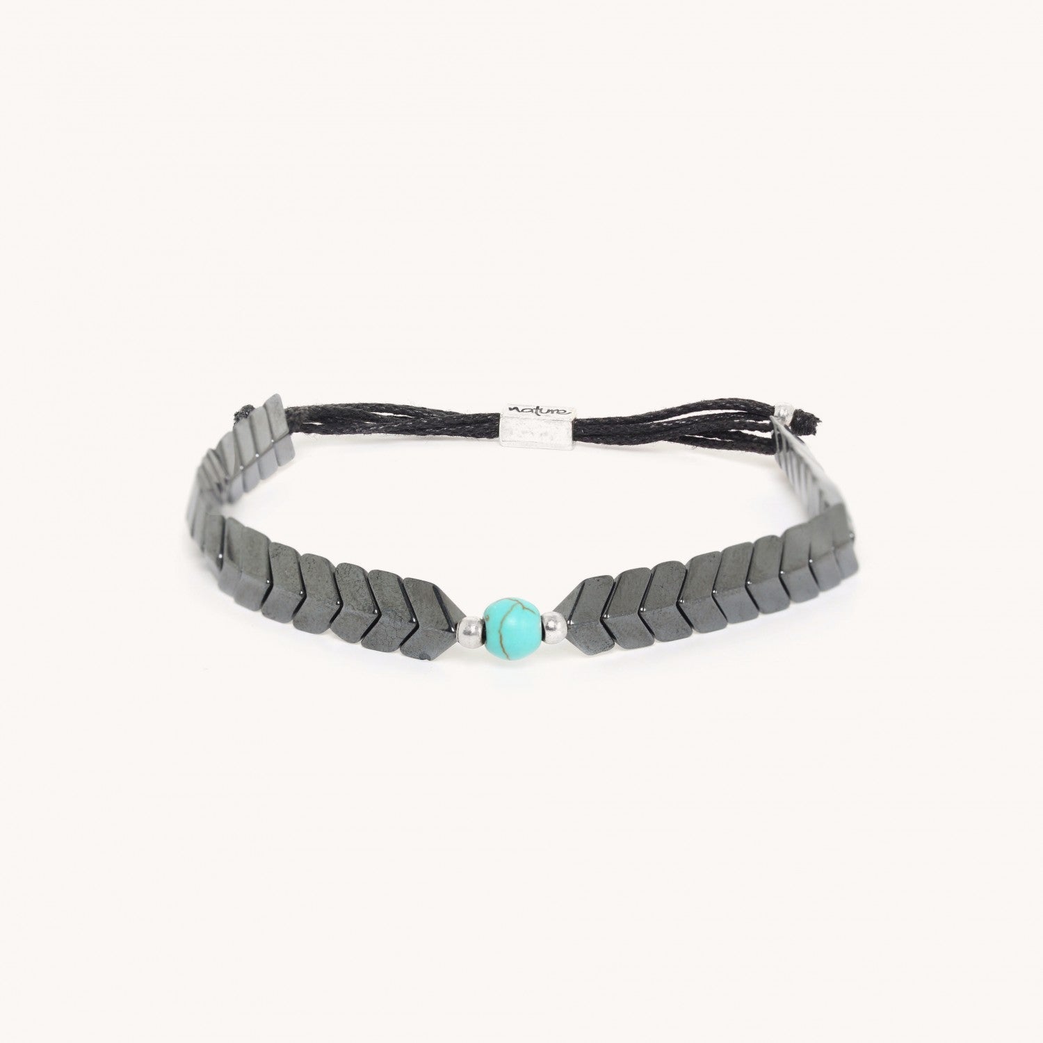Bracelet Caporal hematite turquoise 13--33451 Nature Bijoux