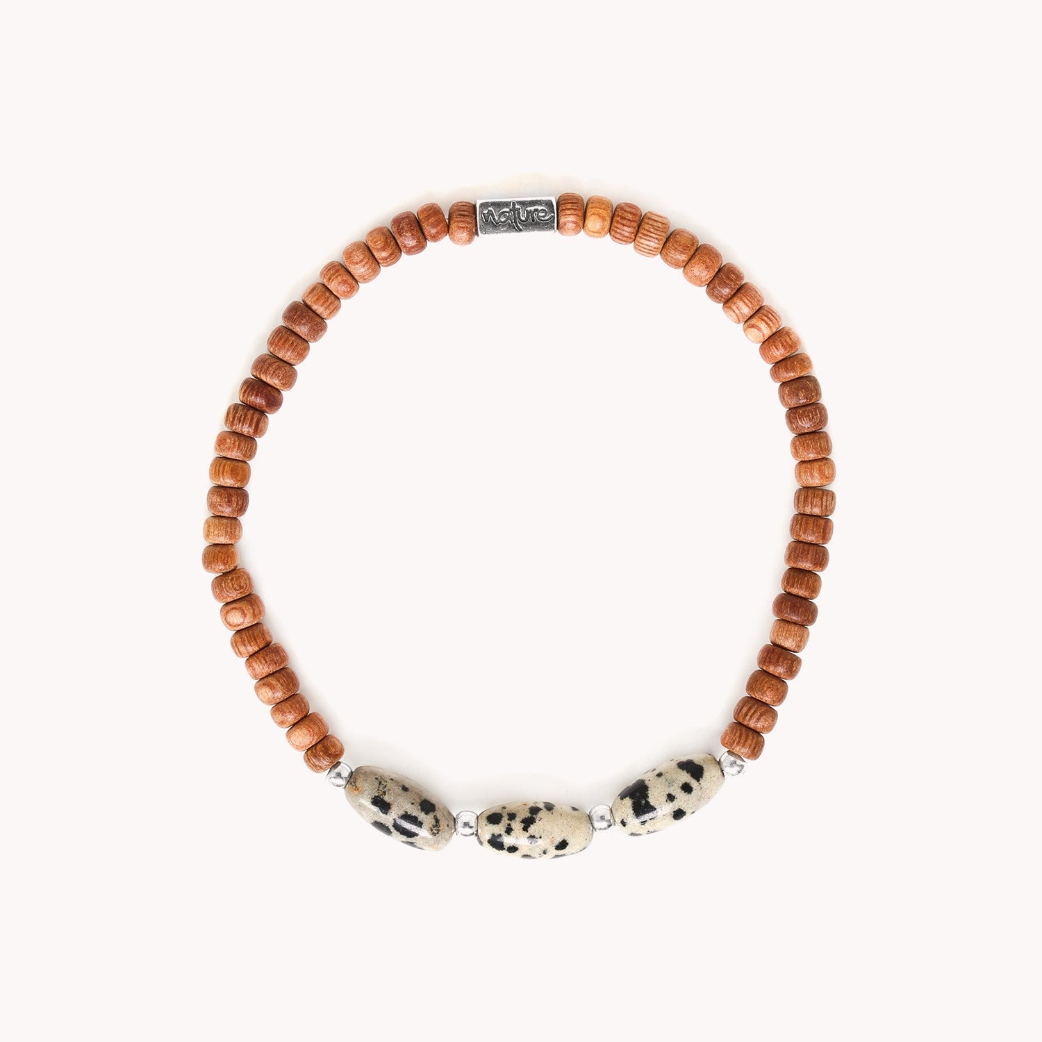 Bracelet jaspe dalmatien détail 13--42498 Nature Bijoux