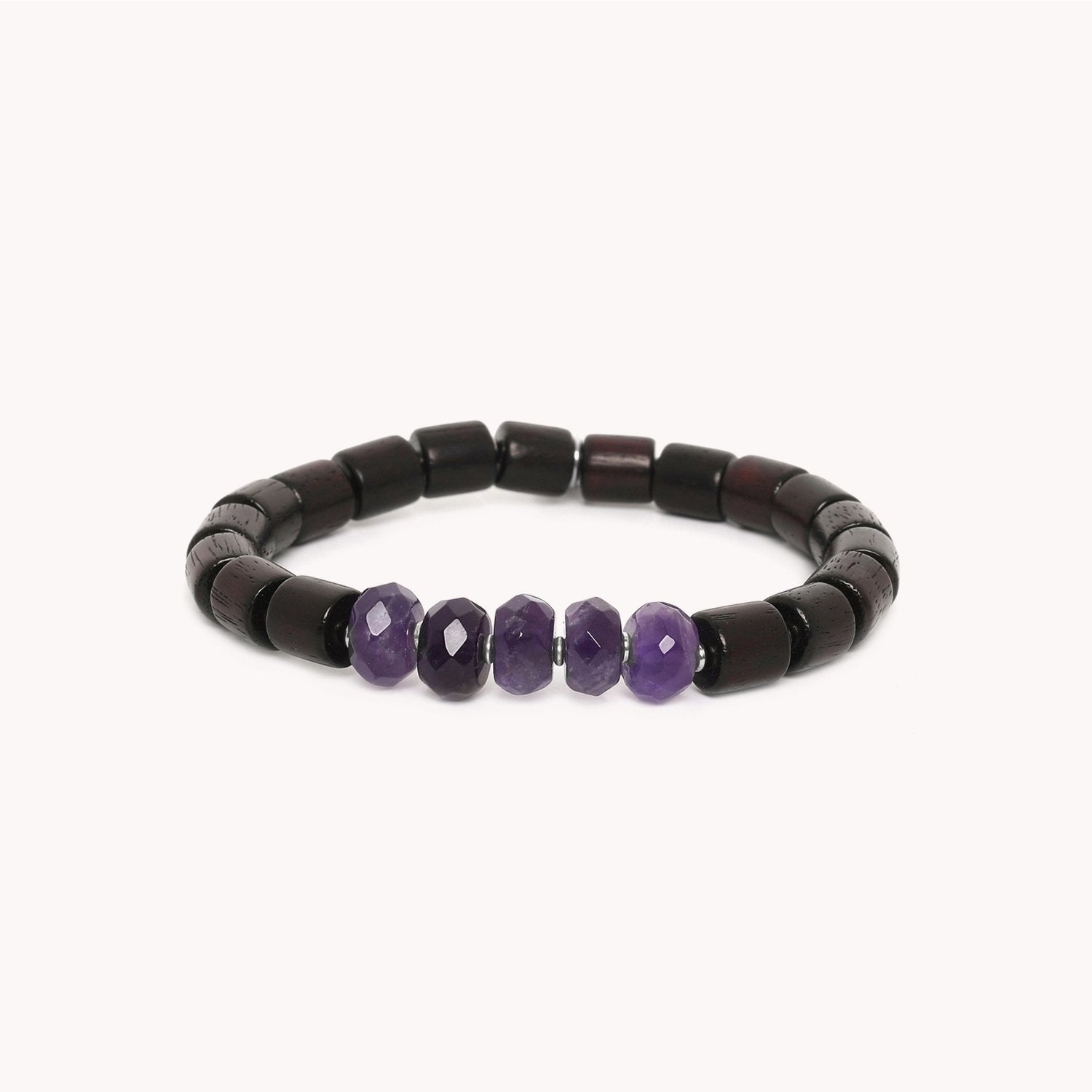 Bracelet Nature Bijoux Santal bois et améthyste 13--32945 homme