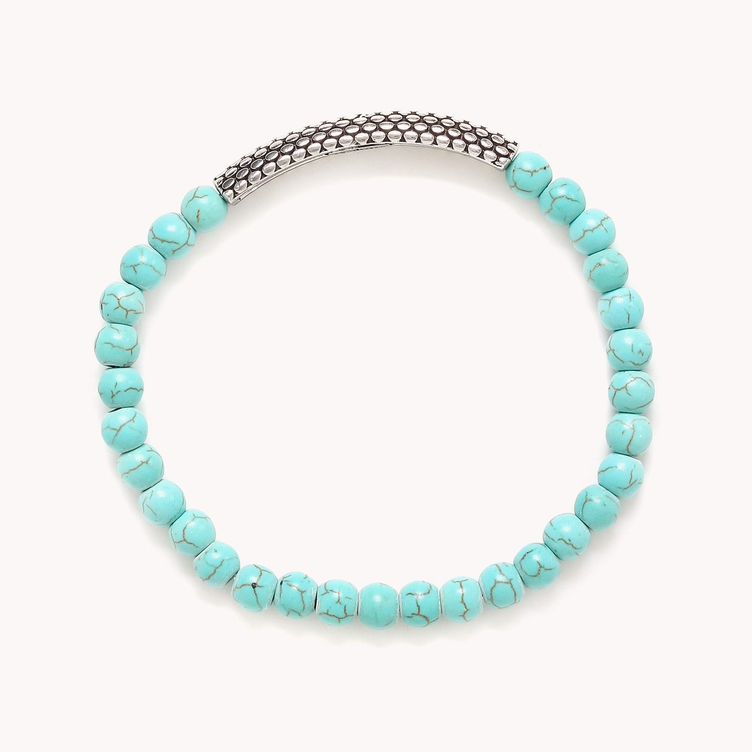 Détail howlite turquoise bracelet extensible 13--42830 Nature Bijoux