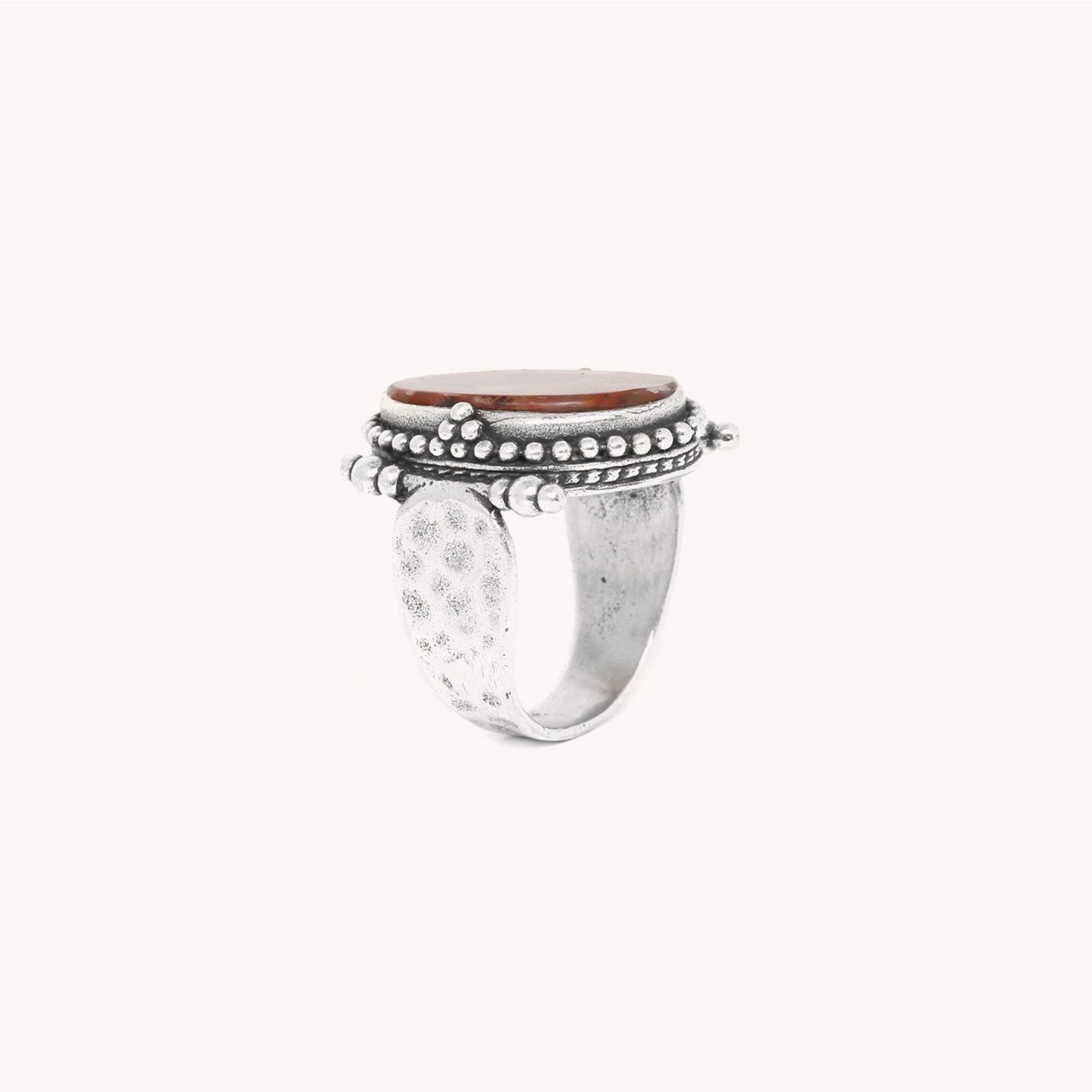 Détail jaspe rouge bague 19--24570 Nature Bijoux