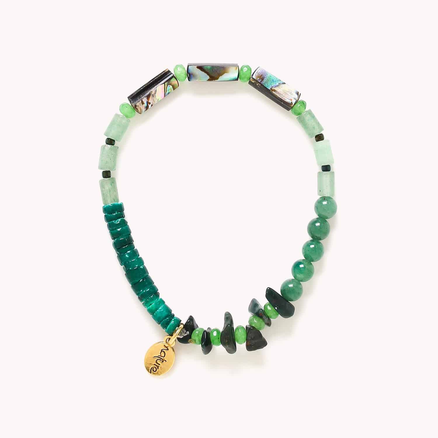 Bracelet Colorama porté avec perles naturelles 13--42992 Nature Bijoux