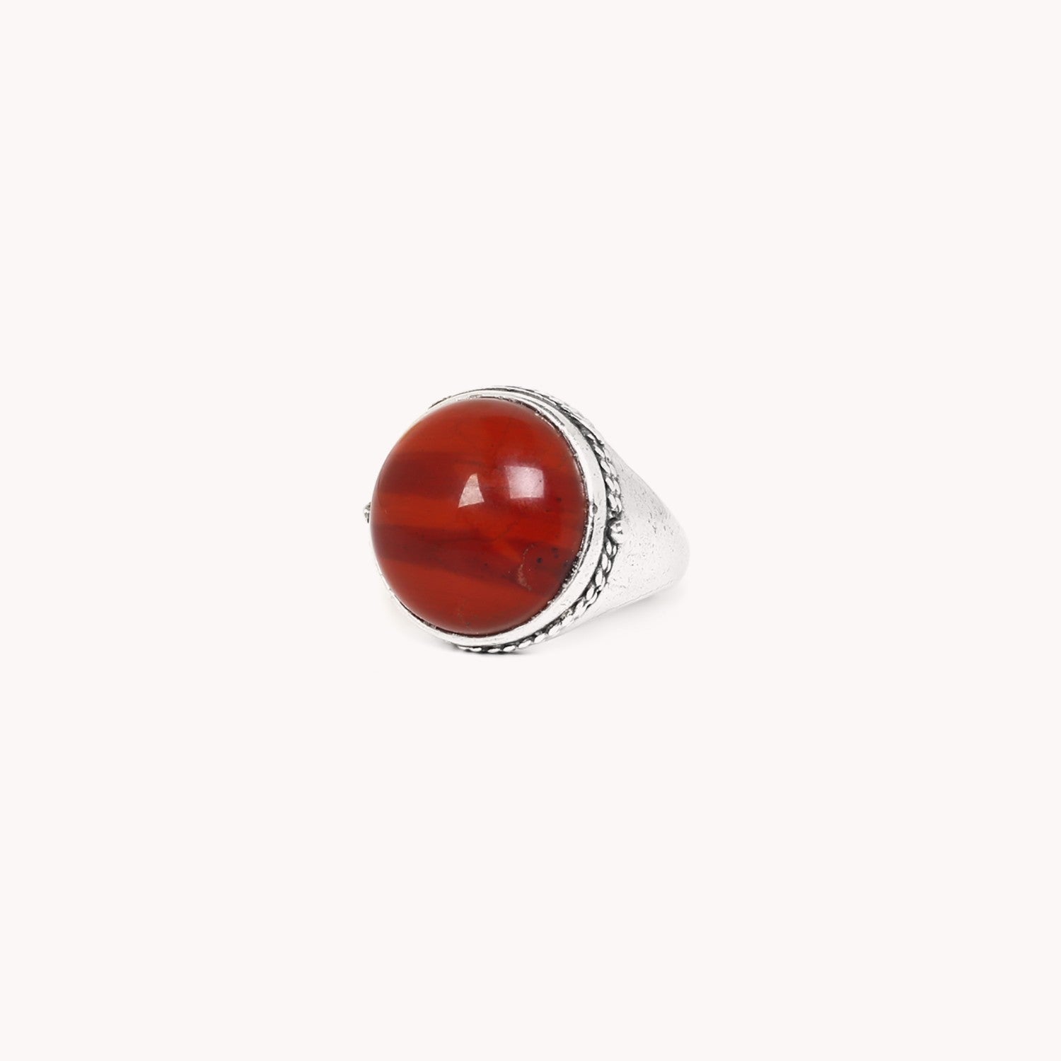 Bague Anneaux jaspe brique 19--24521 Nature Bijoux