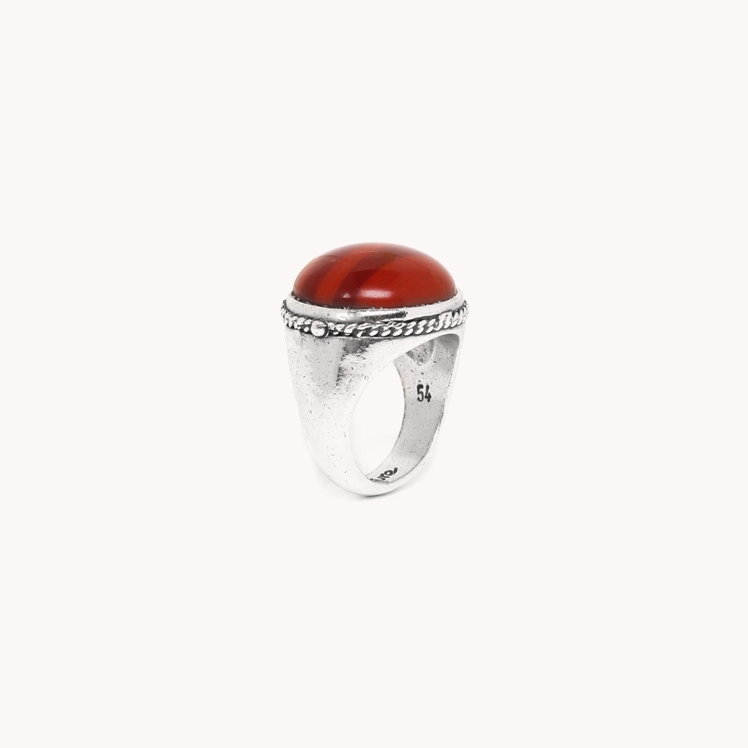 Détail jaspe brique bague 19--24521 Nature Bijoux