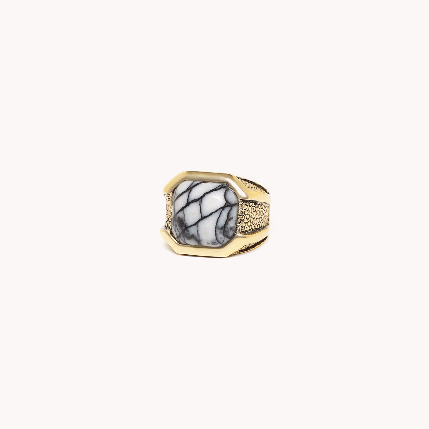 Bague Berlin jaspe web jaspe laiton 19--24960 Nature Bijoux
