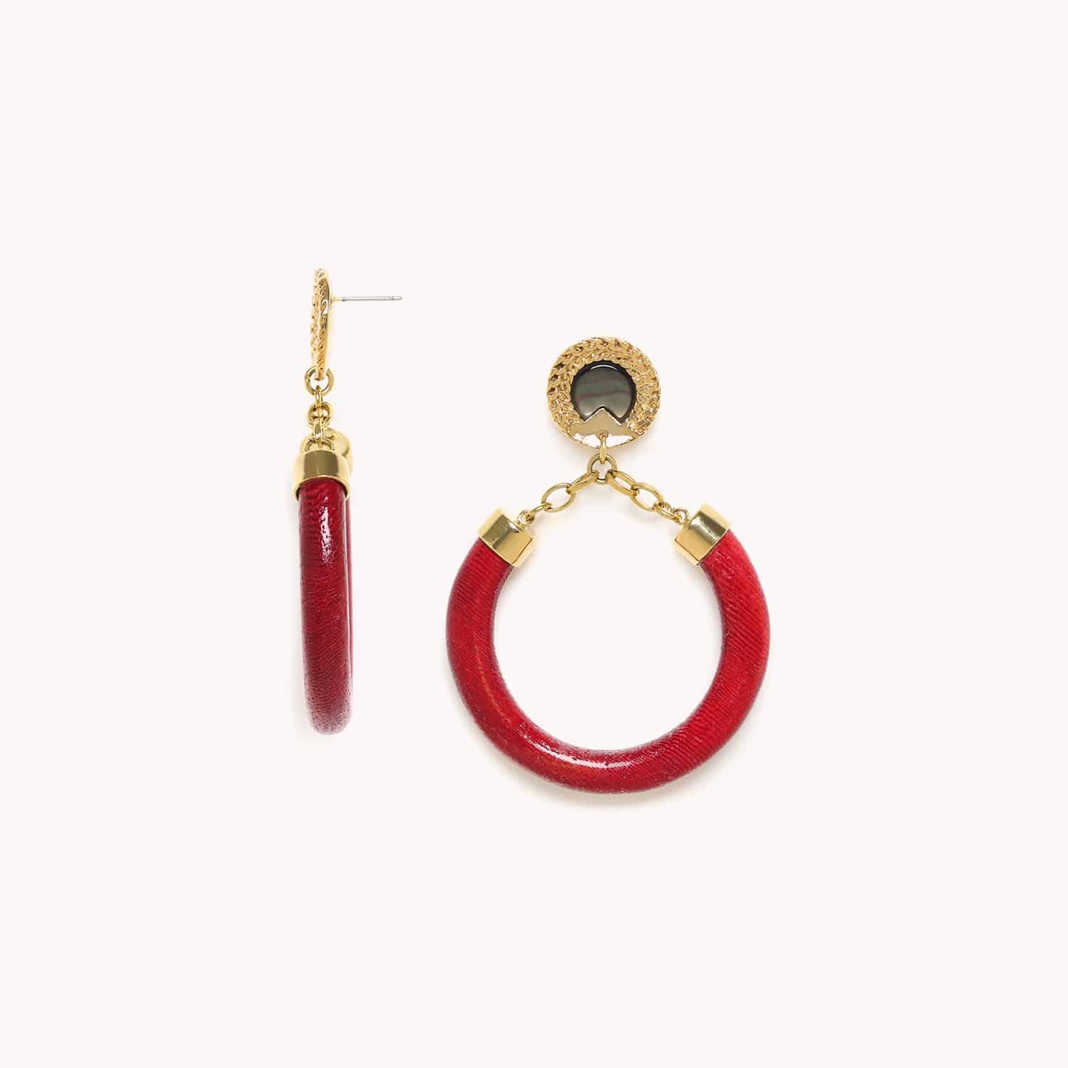 Détail bois Robles et nacre de Palawan 12--79000 Nature Bijoux