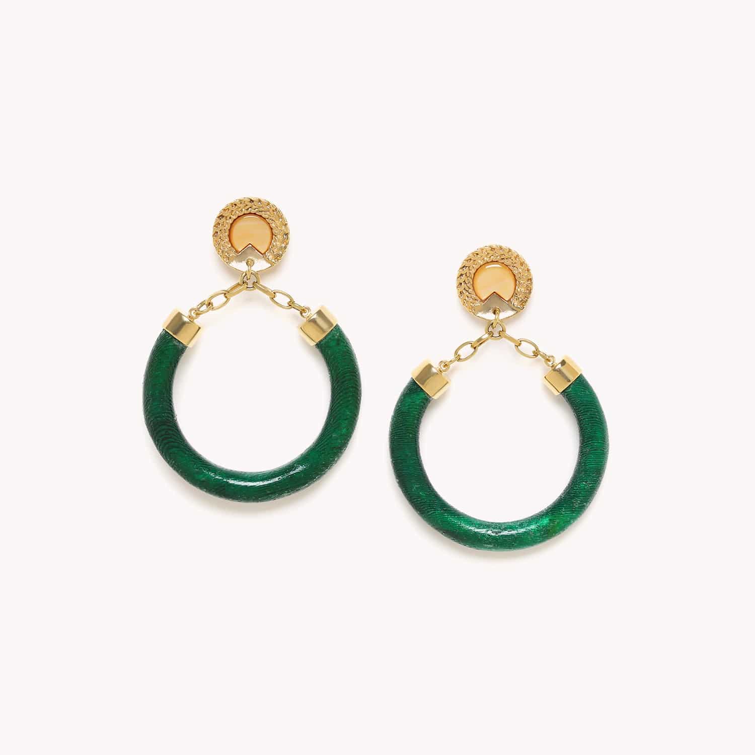 Boucles d'oreilles Nature Bijoux Kinsley Robles Nacre dorée 12--79003