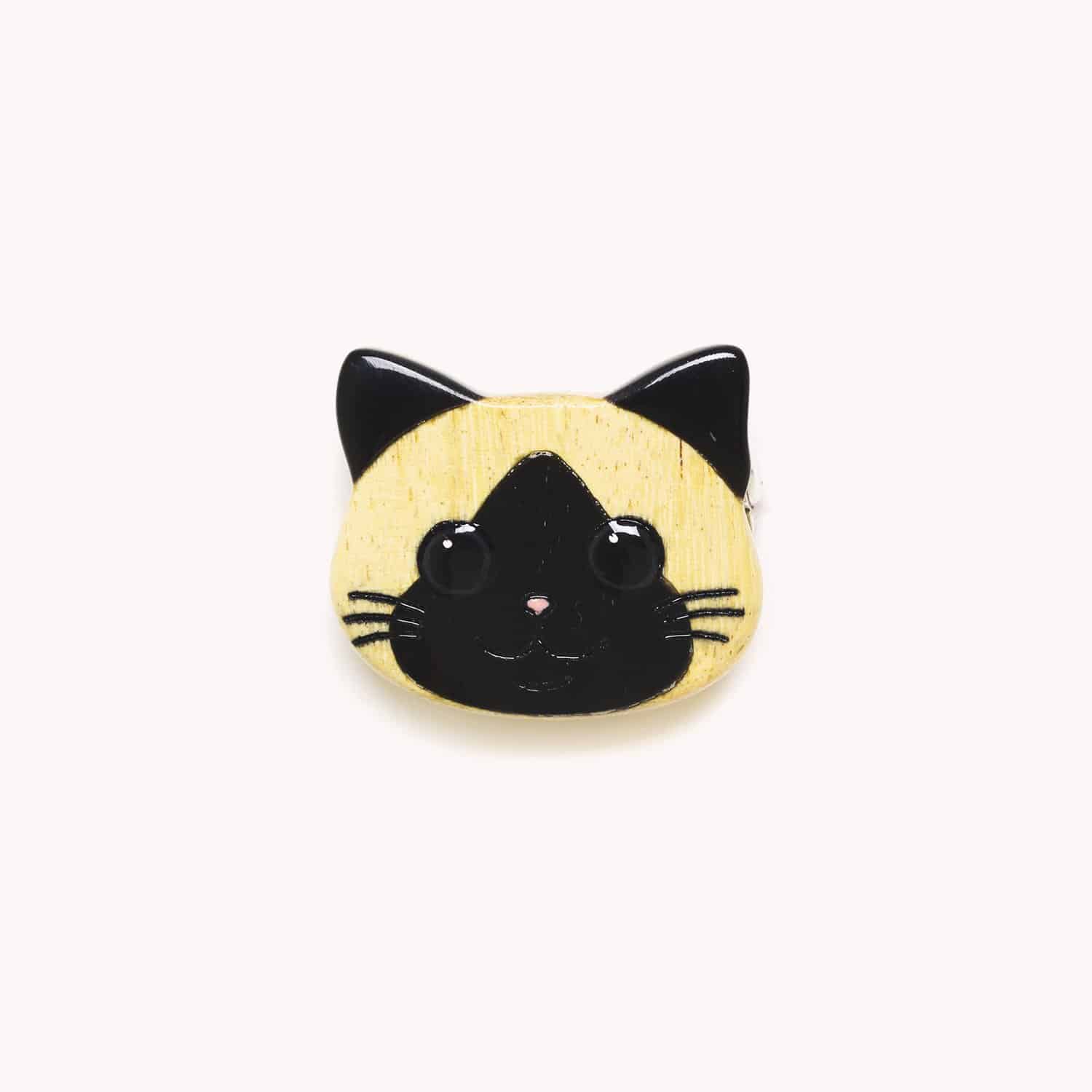 Broche Nature Bijoux Le Chat bois corne 10--23882