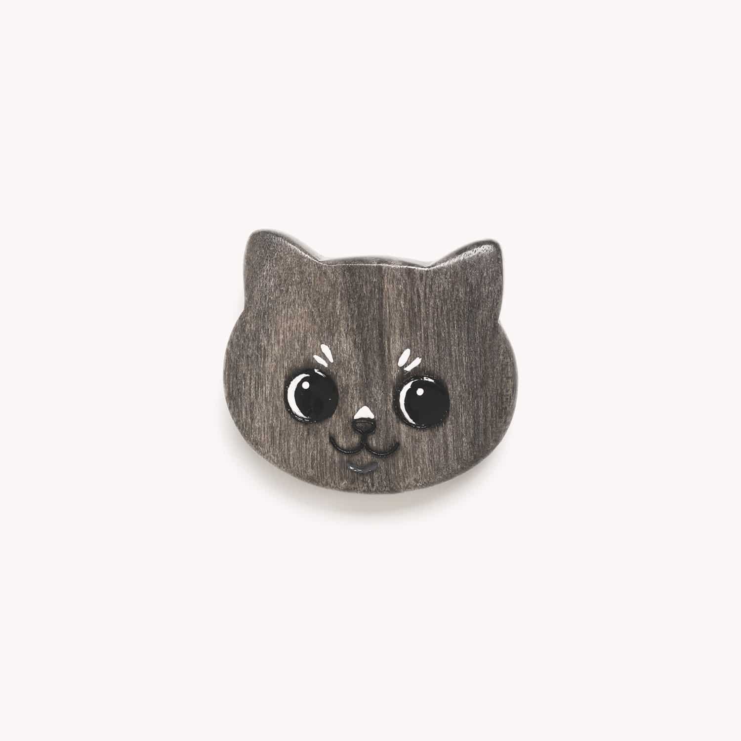 Broche bois collection Le Chat 10--23887 Nature Bijoux