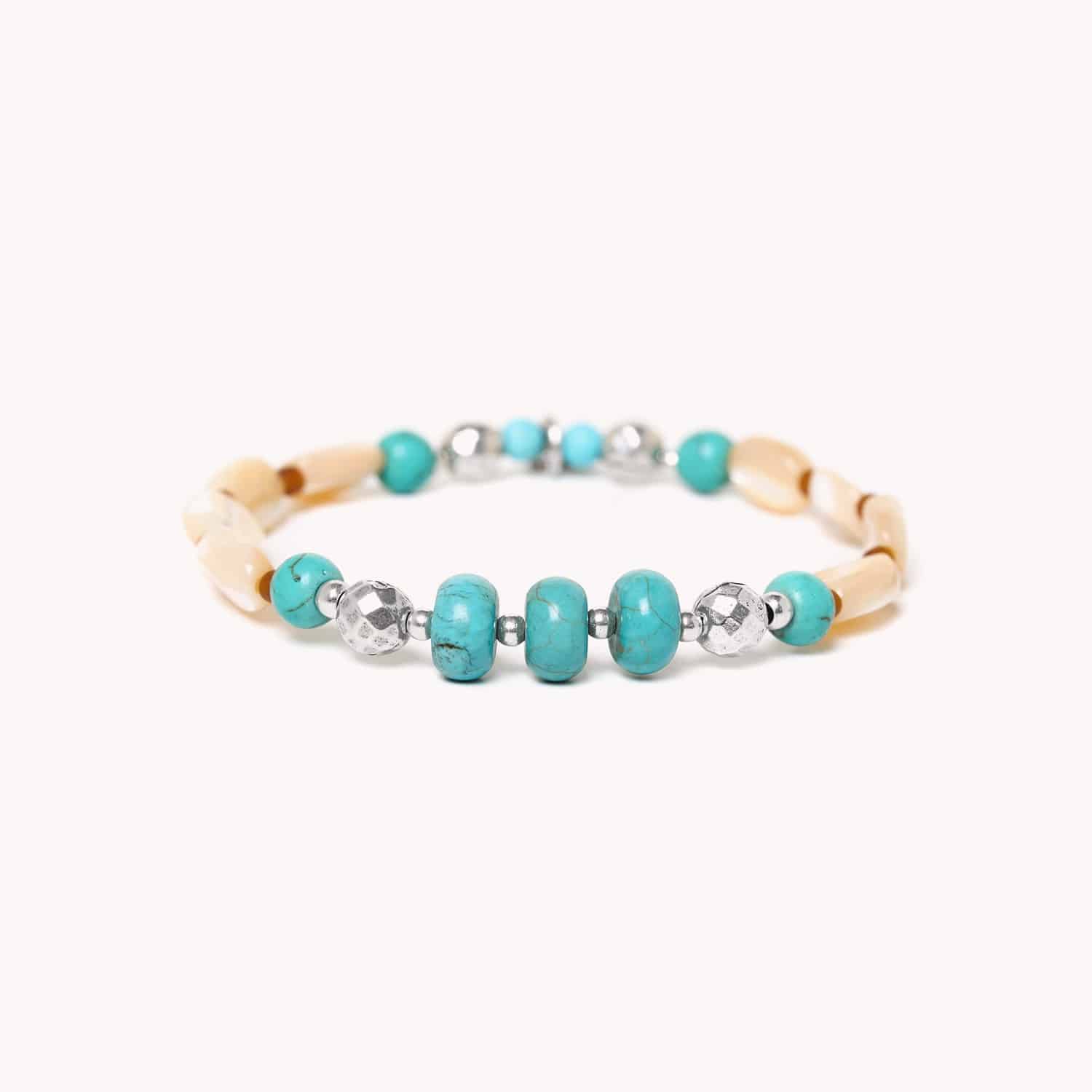 Bracelet extensible collection Colorama coton ciré 13--43302 Nature Bijoux