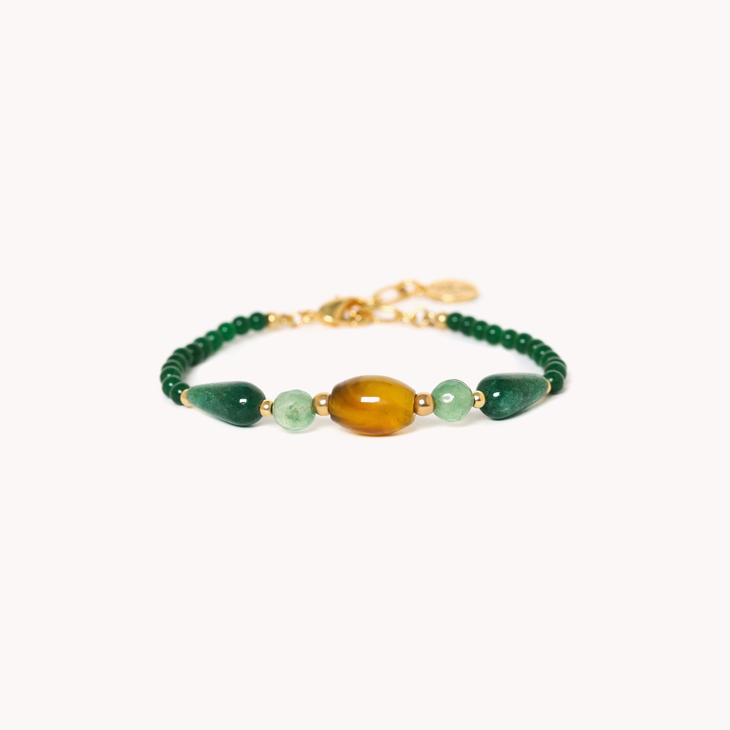 Bracelet Nature Bijoux Agata Verde pierres vertes 13CP43273