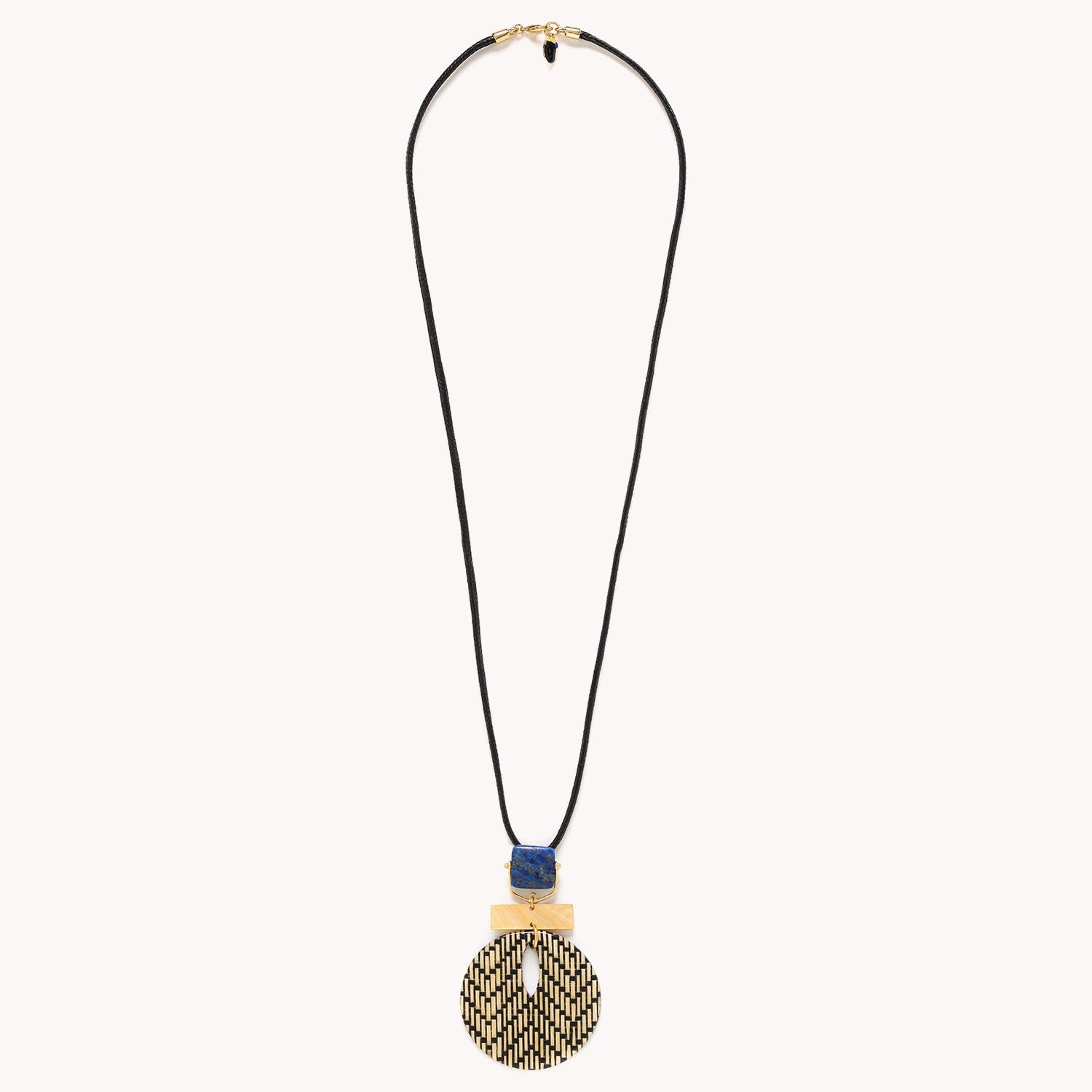 Détail collier pendentif lapis-lazuli 15CP42841 Nature Bijoux