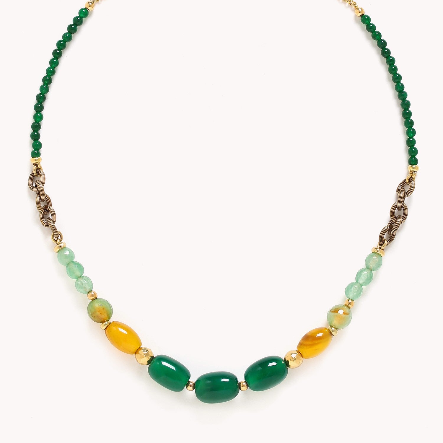 Collier Agata Verde Agate Aventurine 15CP42942 Nature Bijoux