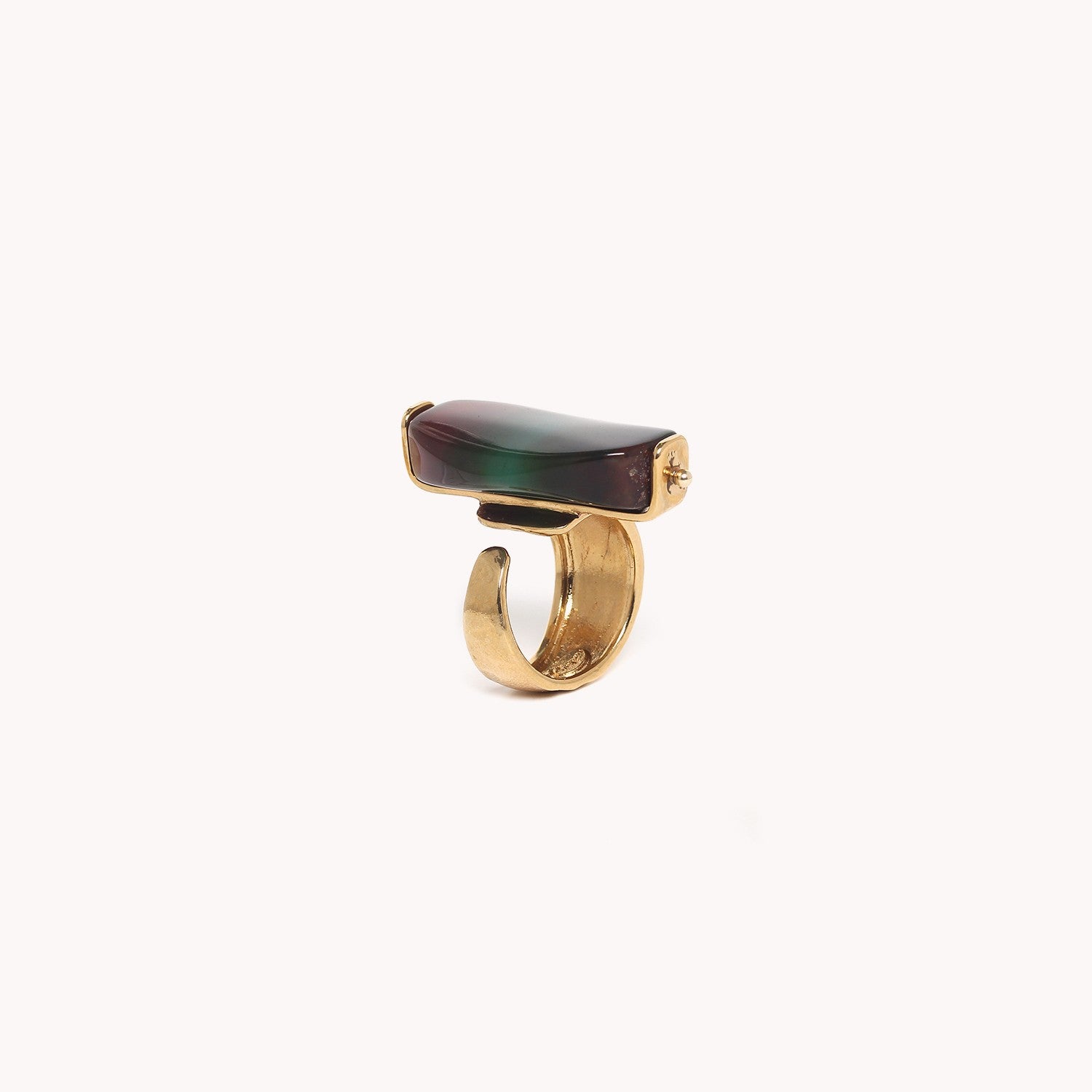 Détail agate doré bague 19CP25032 Nature Bijoux