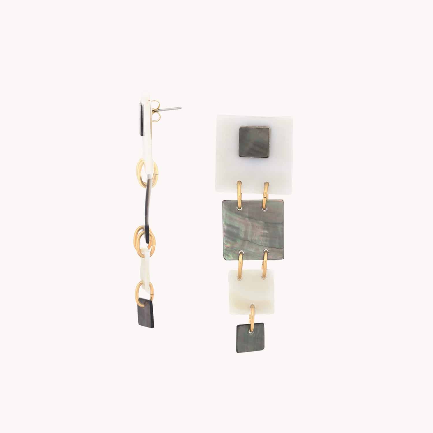 Détail fermeture poussoir boucles d'oreilles 12--79780 Nature Bijoux