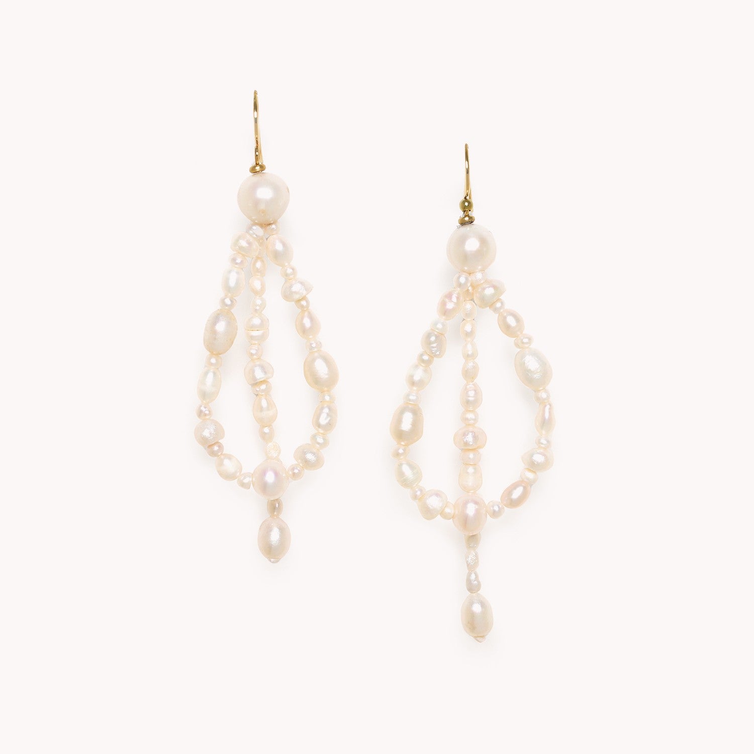 Boucles d'oreilles Moonlight perles de culture crochet 12CP79383 Nature Bijoux