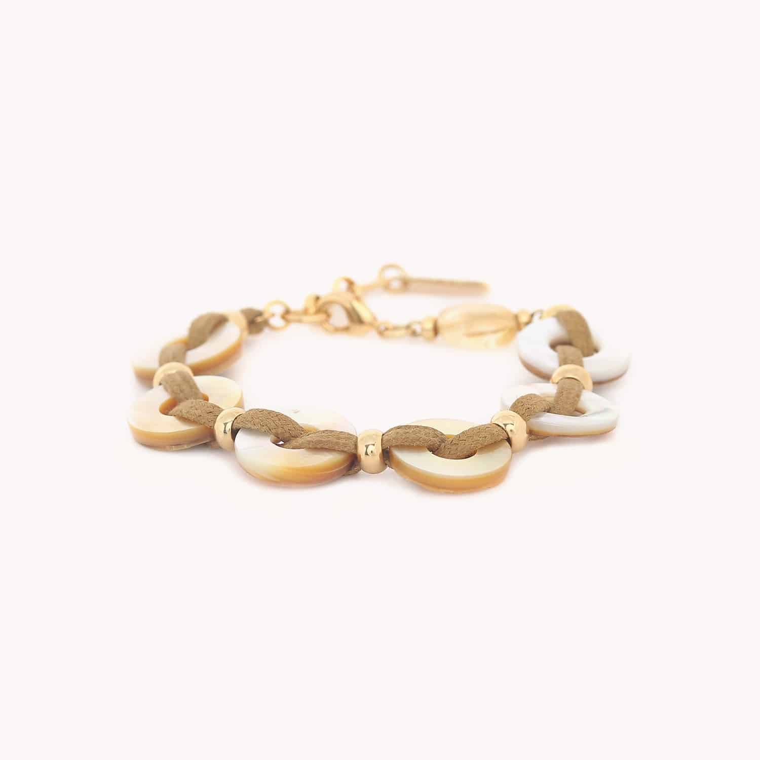 Bracelet Nature Bijoux Wabi anneaux nacre 13--43694