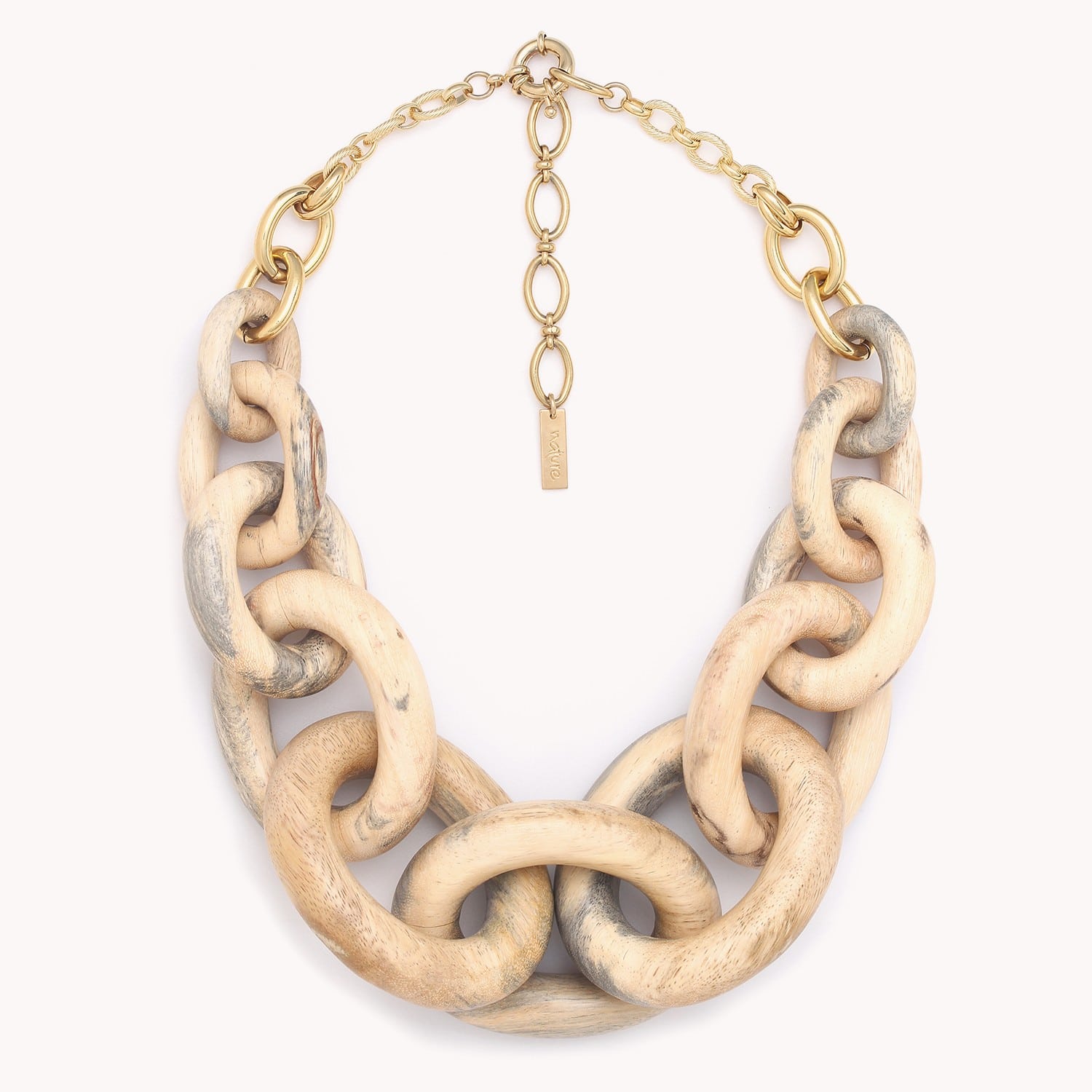 Collier Aretha plastron bois de tamarinier Nature Bijoux 15--43222