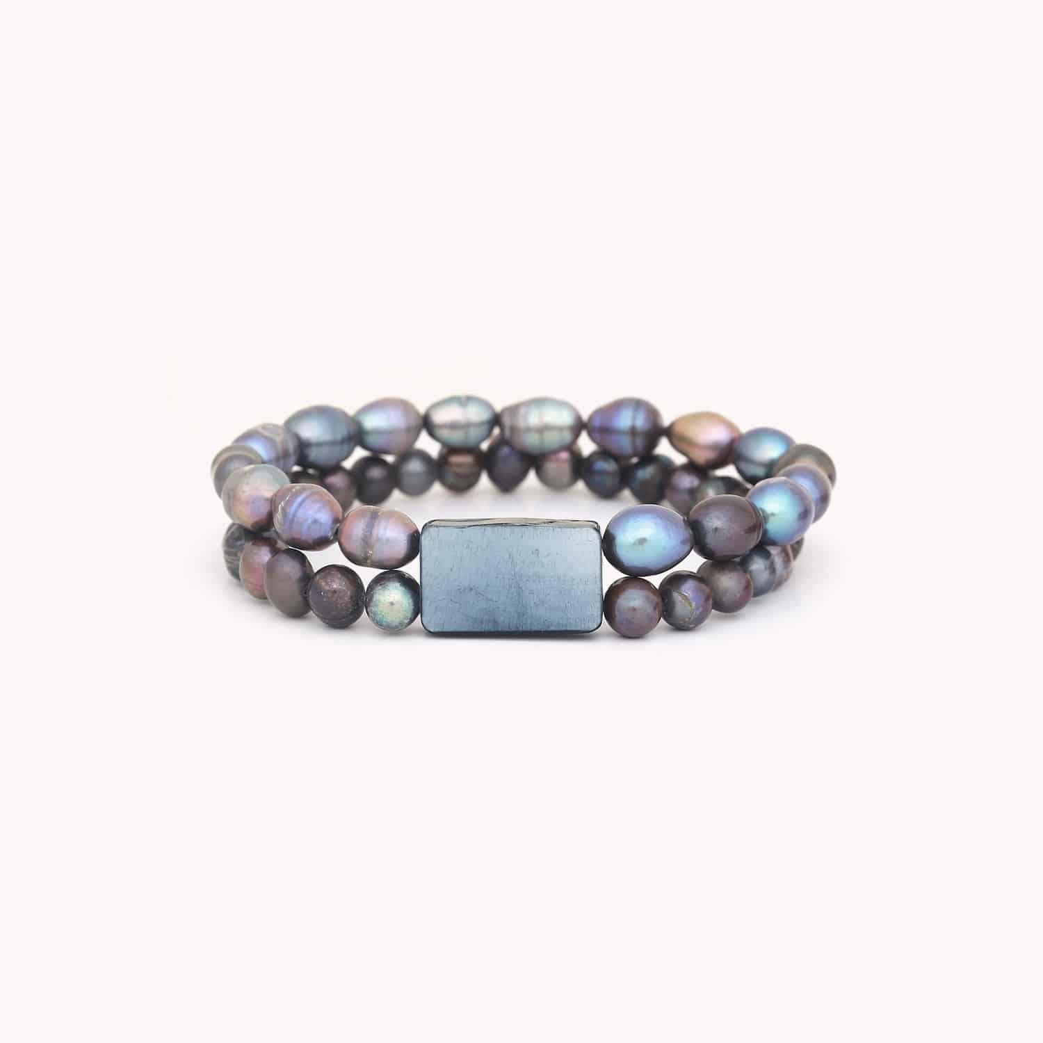 Bracelet Nature Bijoux Rainbow perles bleues 13--43974