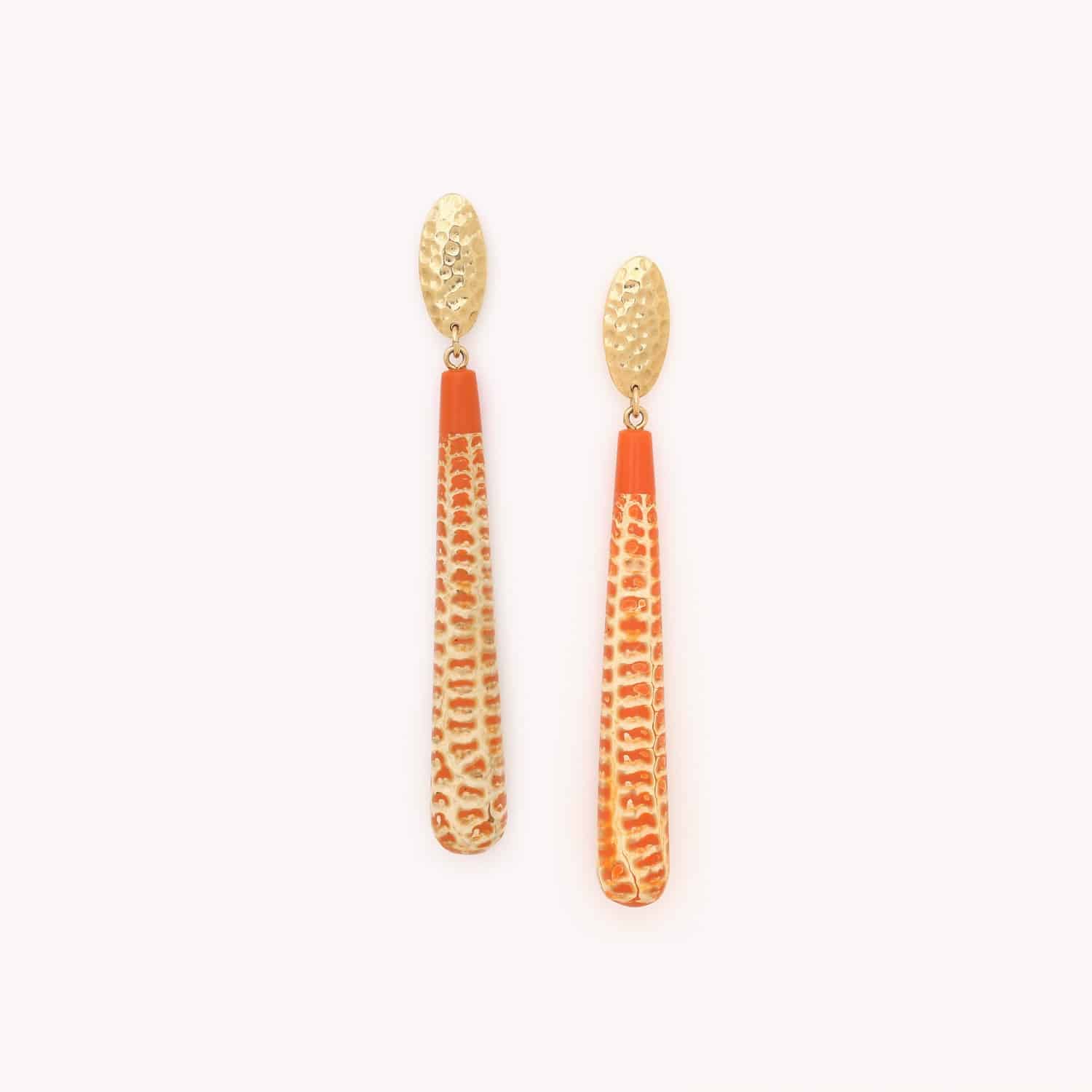 Boucles d'oreille Korn en Épi de MaUs et Laiton 12--79950 Nature Bijoux