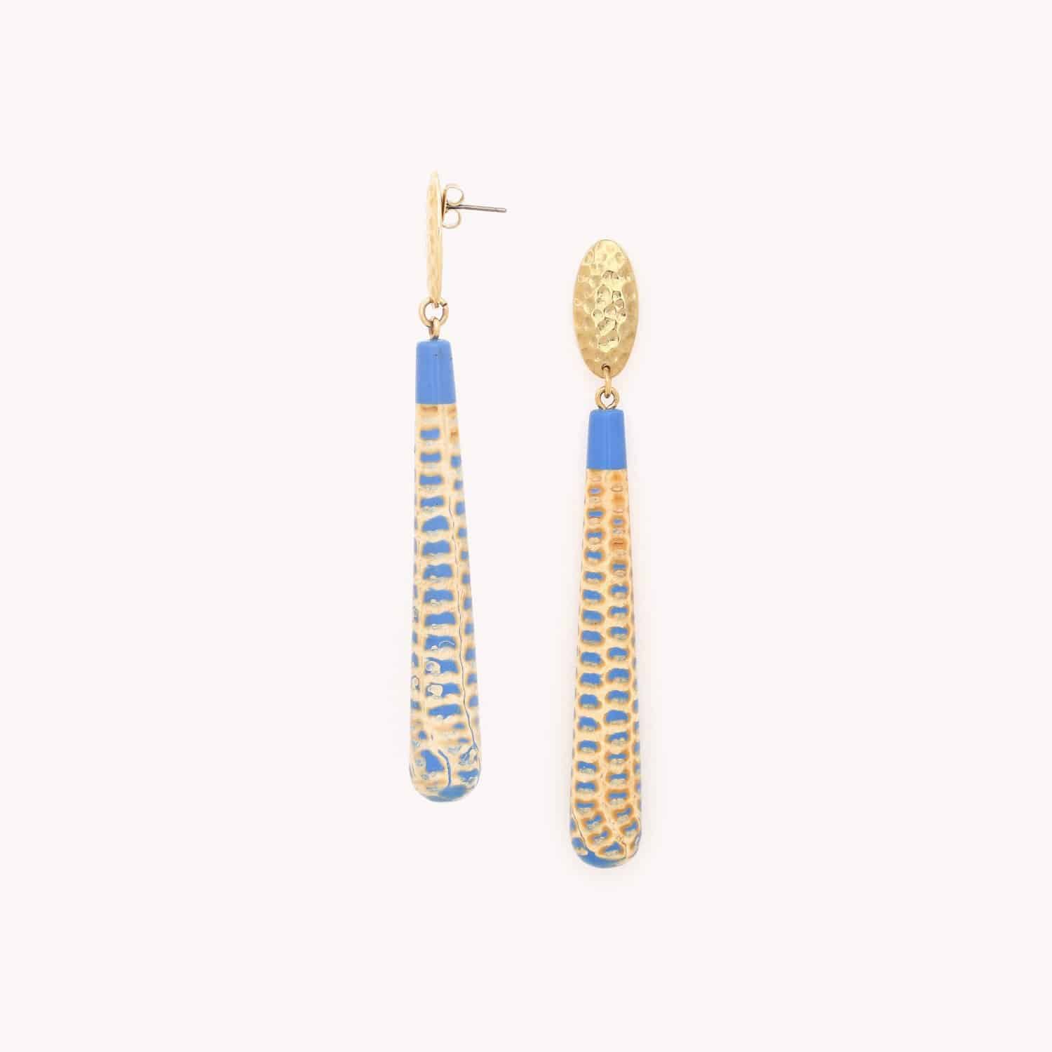 Boucles d'oreilles Korn détail poussoir 12--79952 Nature Bijoux