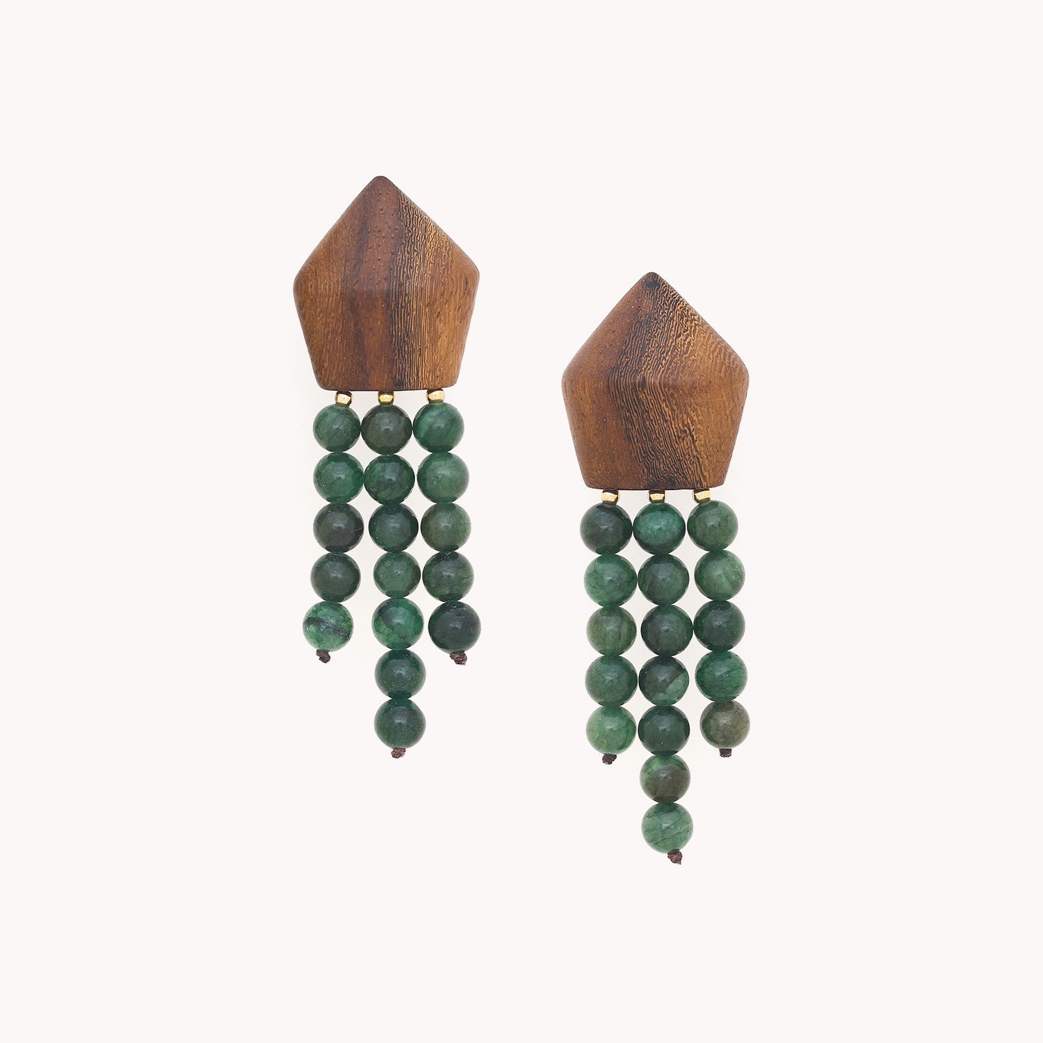 Porté boucle d'oreille clips aventurine 11--90065 Nature Bijoux