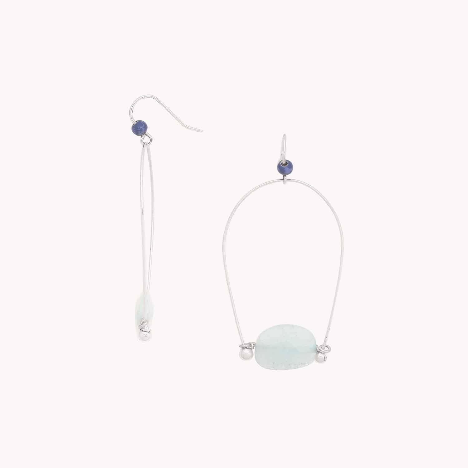 Boucles d'oreille Arctique aigue marine 12--90009 Nature Bijoux