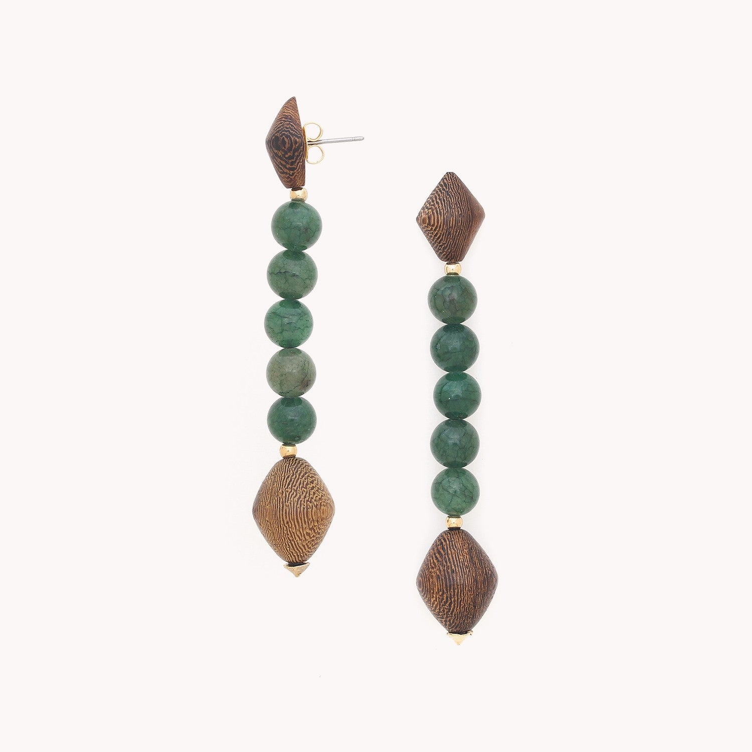 Boucles d'oreilles longues détail matière 12--90064 Nature Bijoux