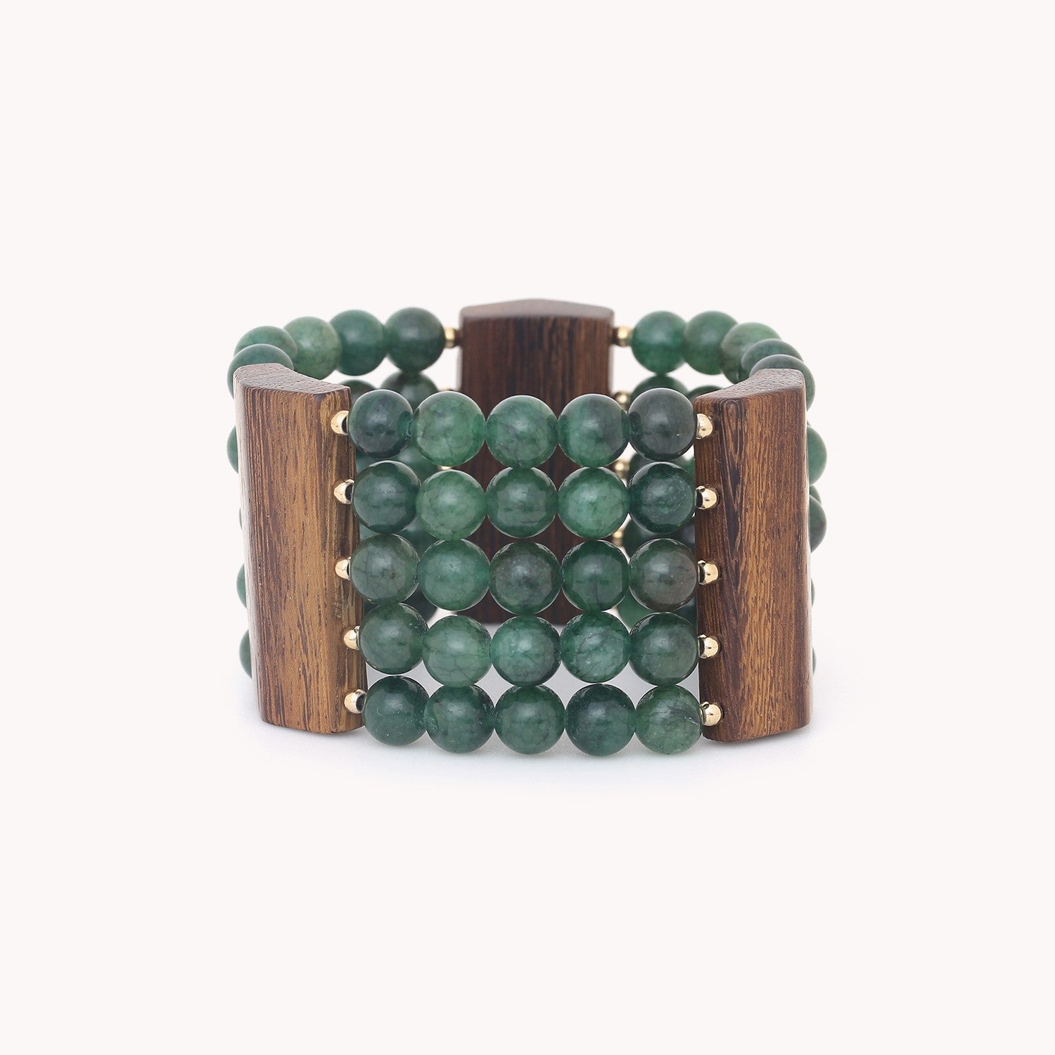 Bracelet Aventurine extensible 5 rangs matières naturelles 13--44130 Nature Bijoux