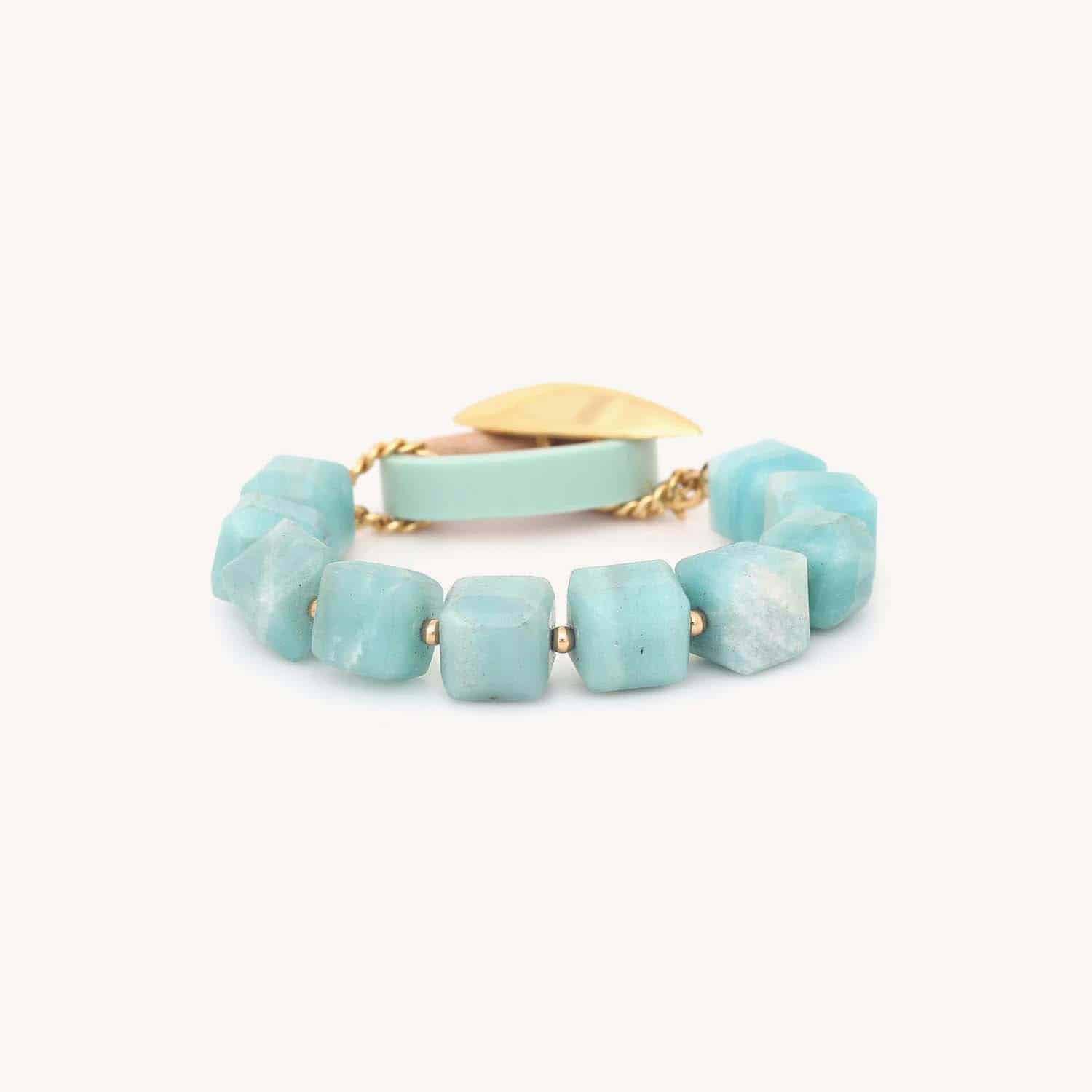 Bracelet Nature Bijoux Mississippi Amazonite Bois de Frêne 13--44062