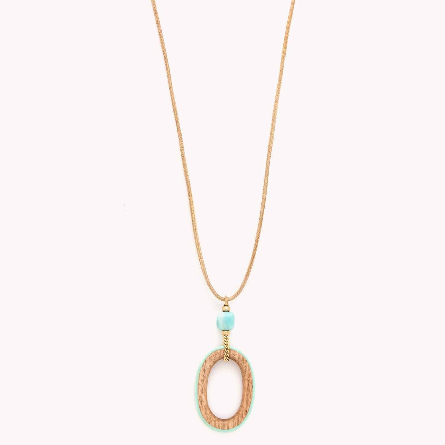 Collier Nature Bijoux Mississippi Amazonite Bois 15--43371