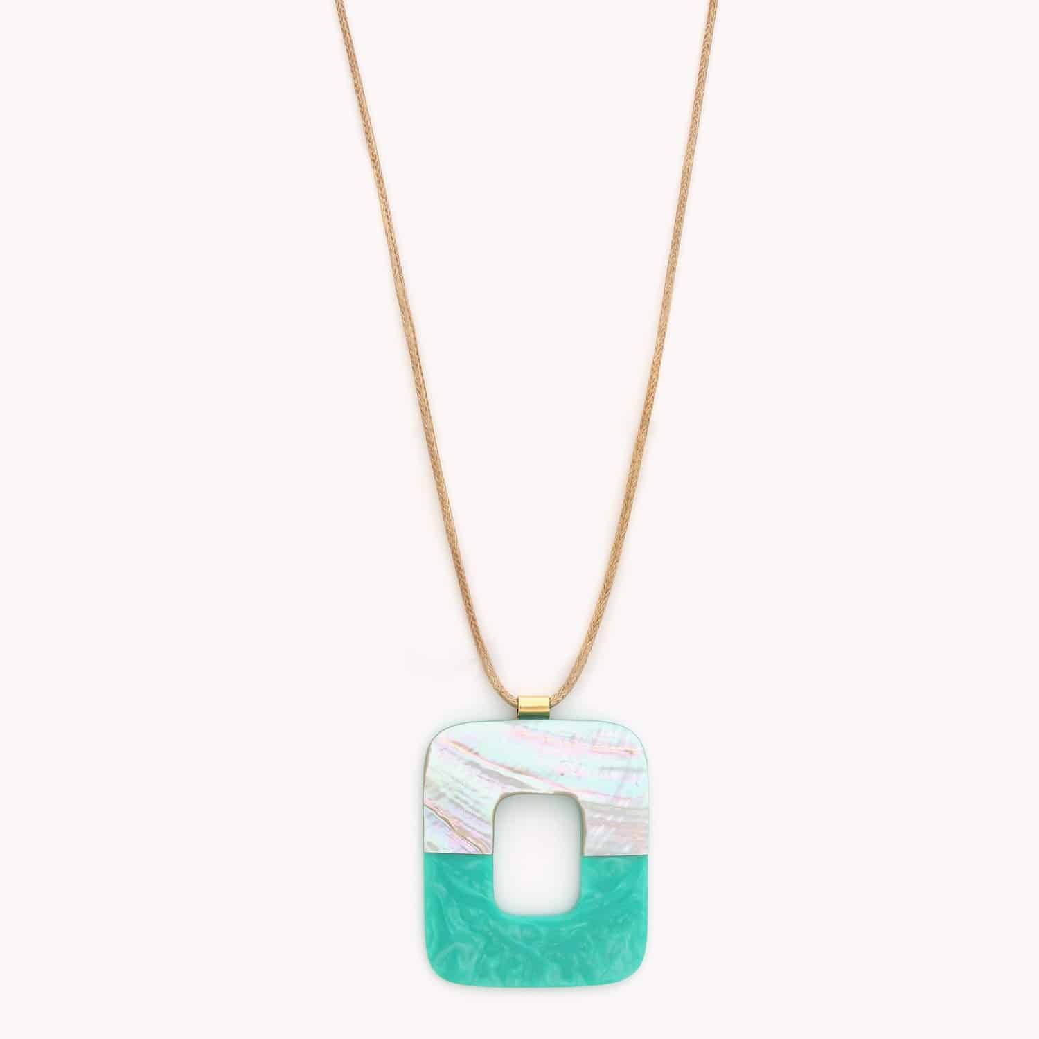 Collier Lagune Abalone Rose 15--43383 Nature Bijoux
