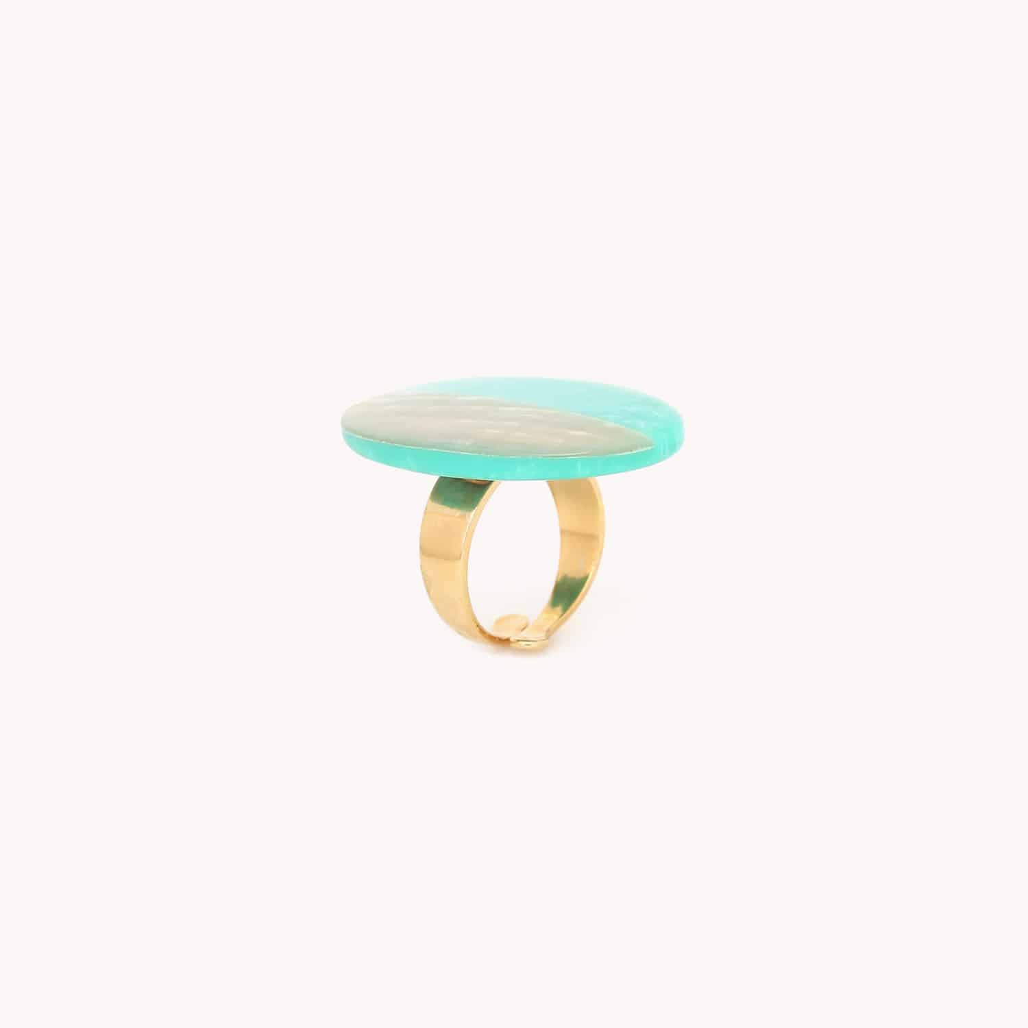 Détail bague ajustable Abalone Rose 19--25713 Nature Bijoux