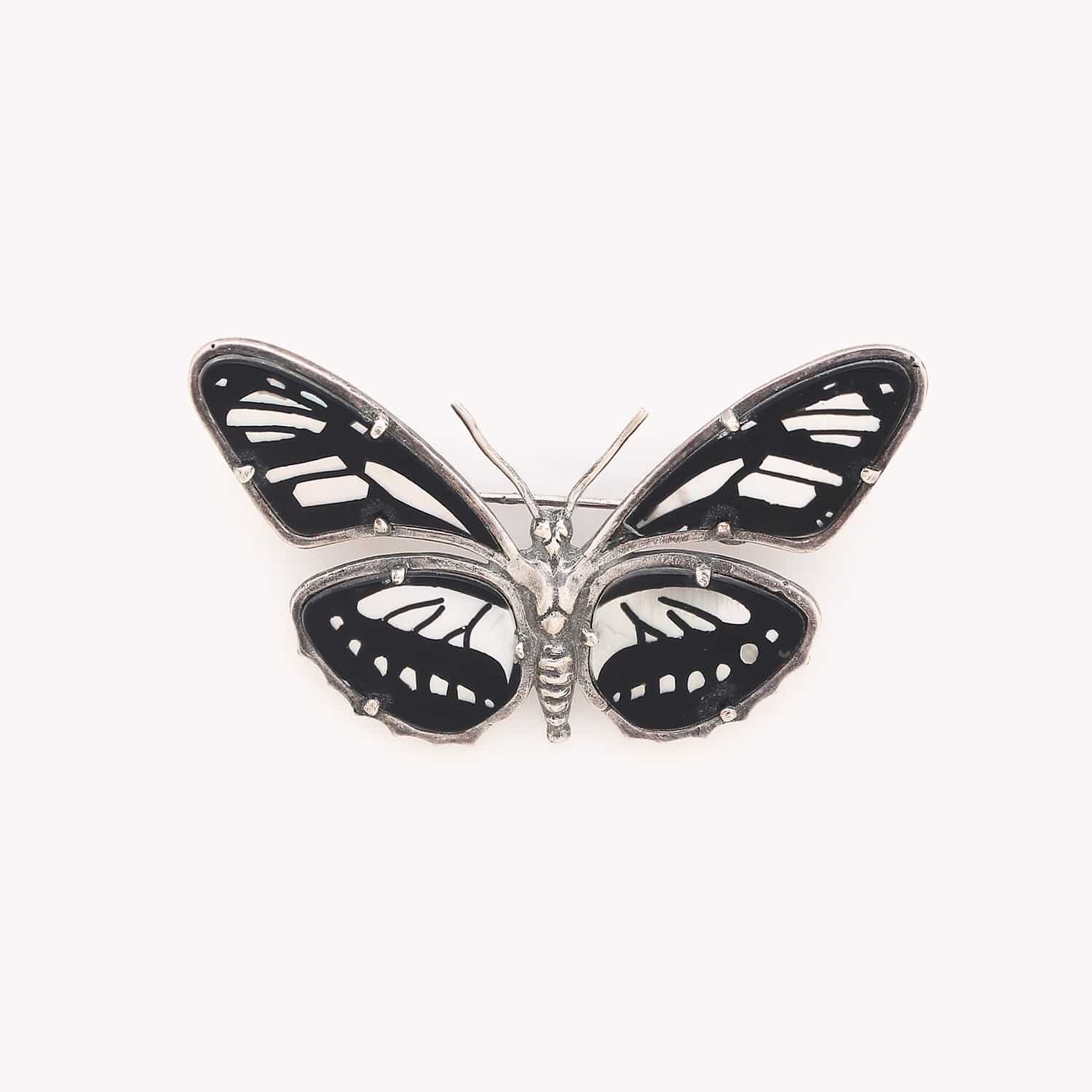 Broche Mariposa papillon bois nacre 10--23912 Nature Bijoux