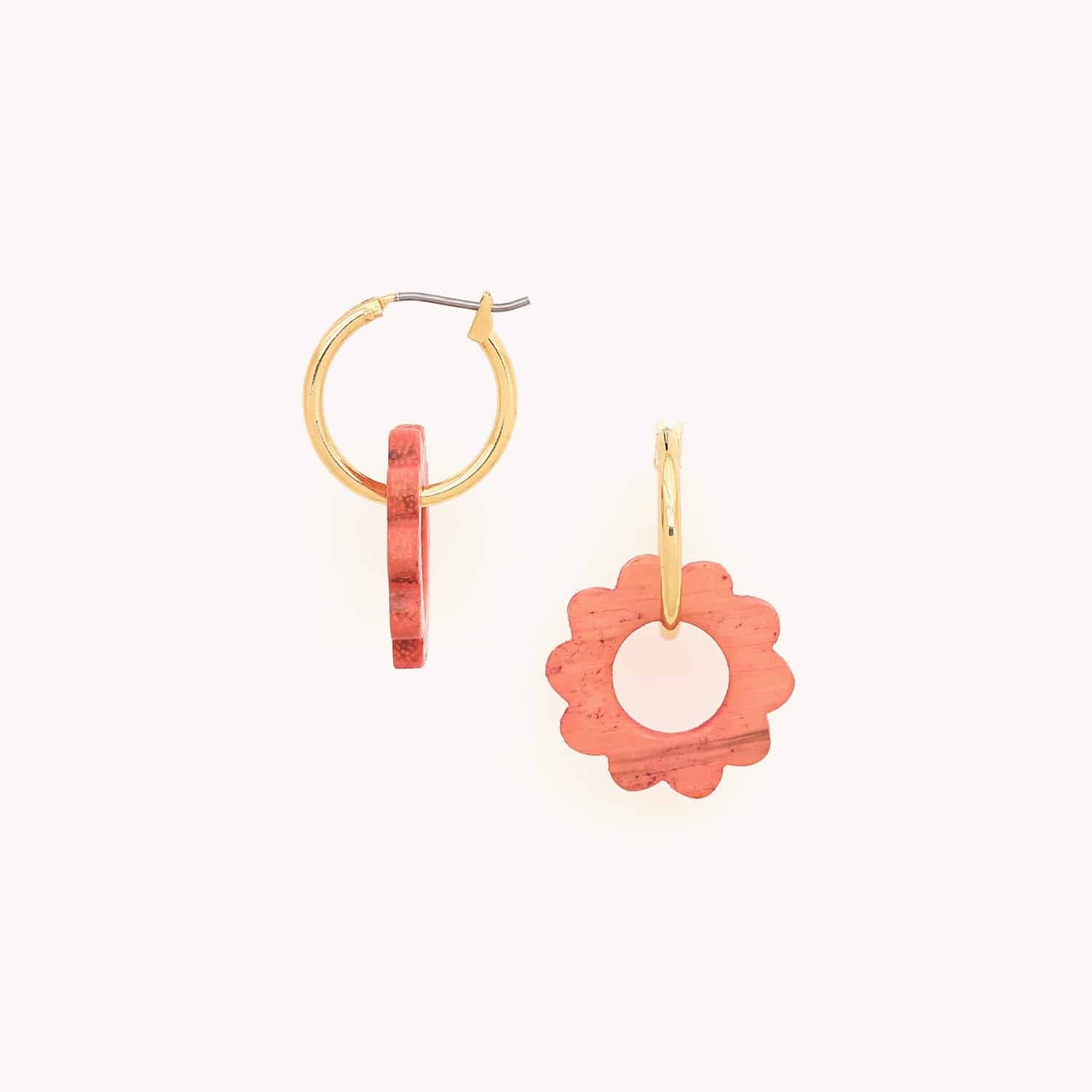 Boucles d'oreille Fleurette bois tamarinier 12--90124 Nature Bijoux