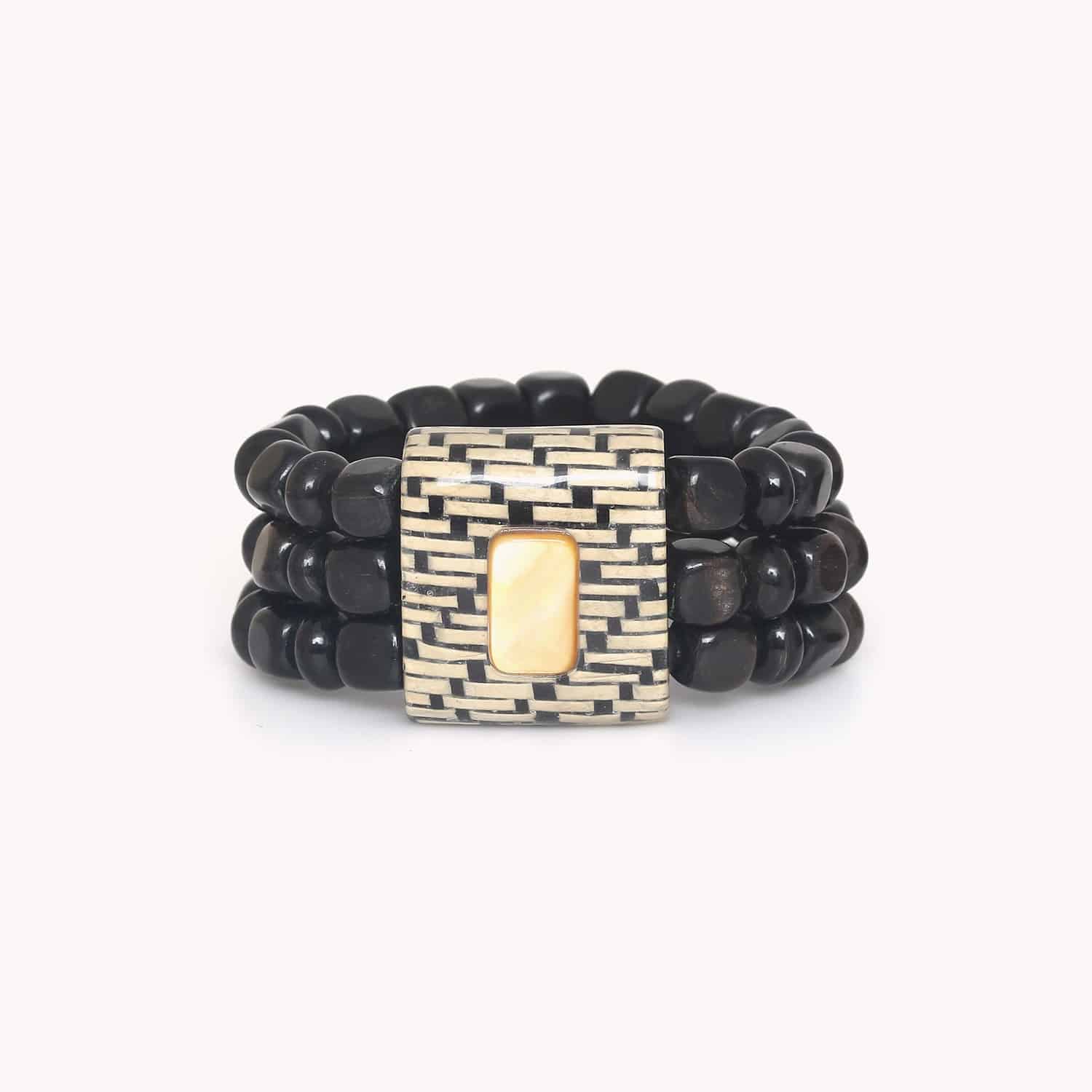 Bracelet Madam Bogolan gros extensible Nature Bijoux 13CP44195