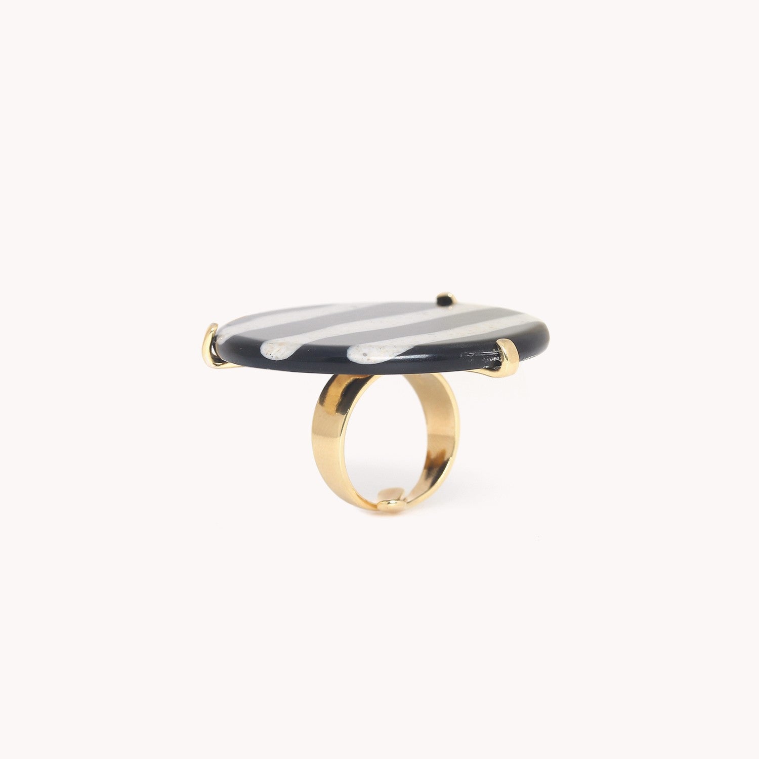 Détail corne Bague Zebra 19CP25785 Nature Bijoux