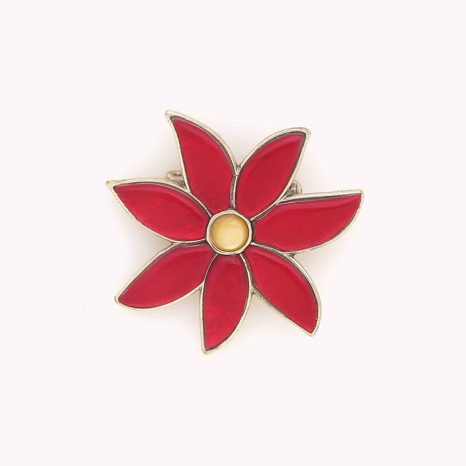 Broche collection Botanic en nacre et coquillage capiz 10--23933 Nature Bijoux