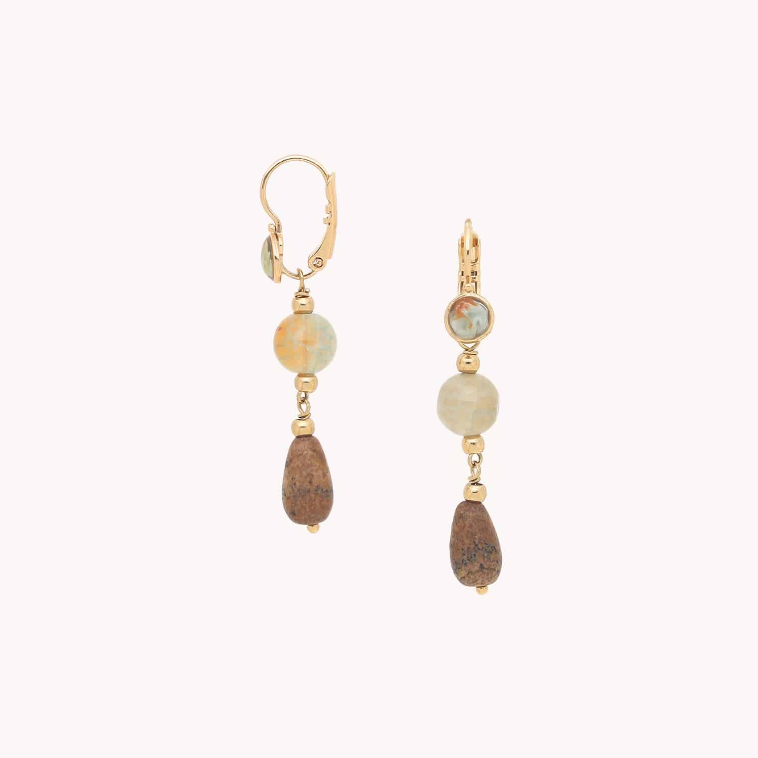 Détail jaspe dormeuse 12--90411 Nature Bijoux