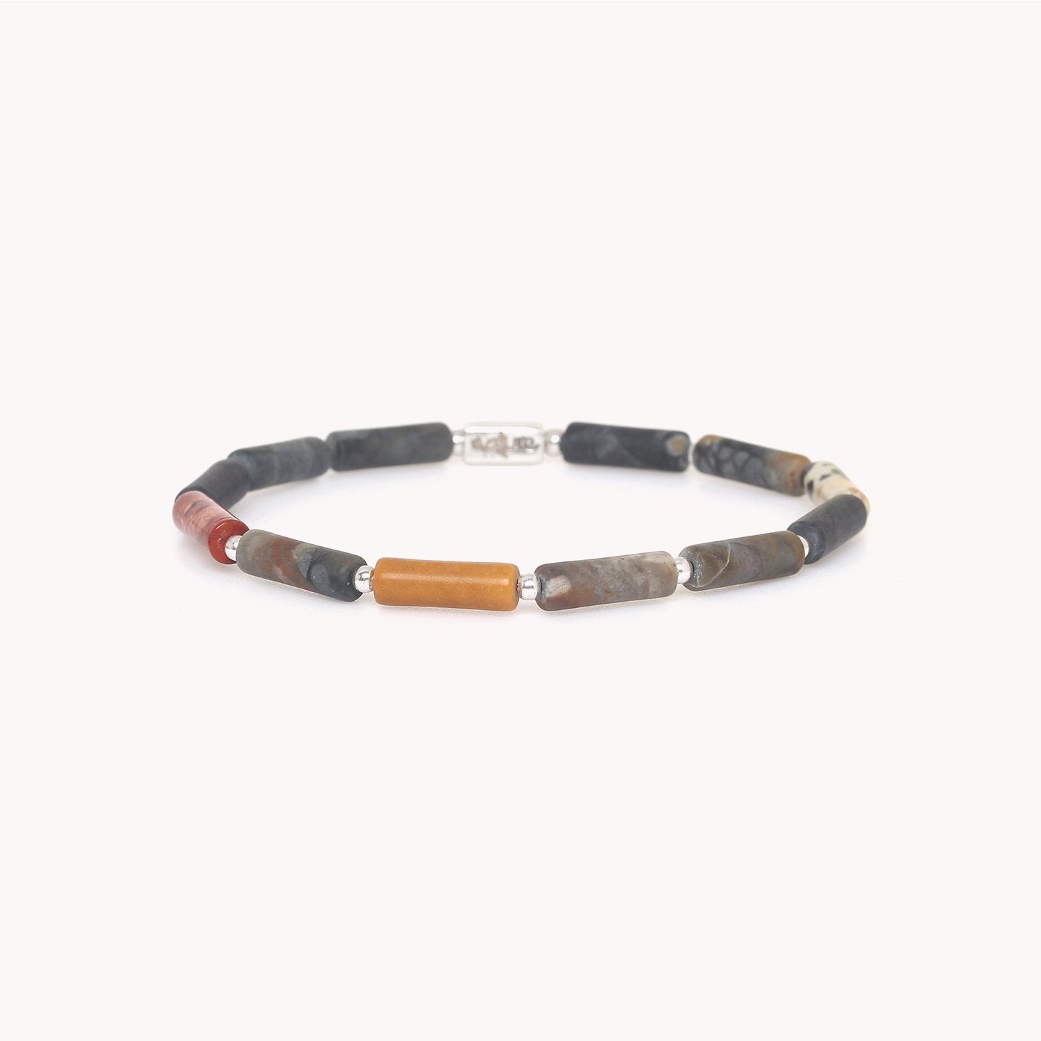 Bracelet Apache jaspe picasso Nature Bijoux 13--44305