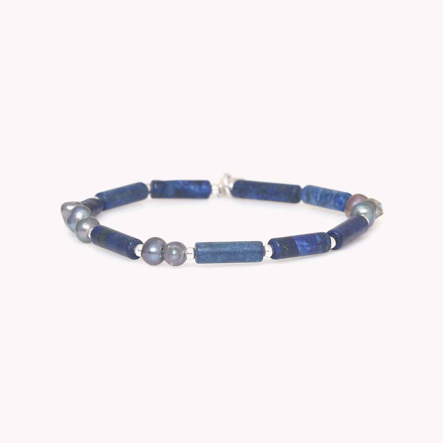 Bracelet Cheyenne Lapis-lazuli Perles d'eau douce 13--44344 Nature Bijoux