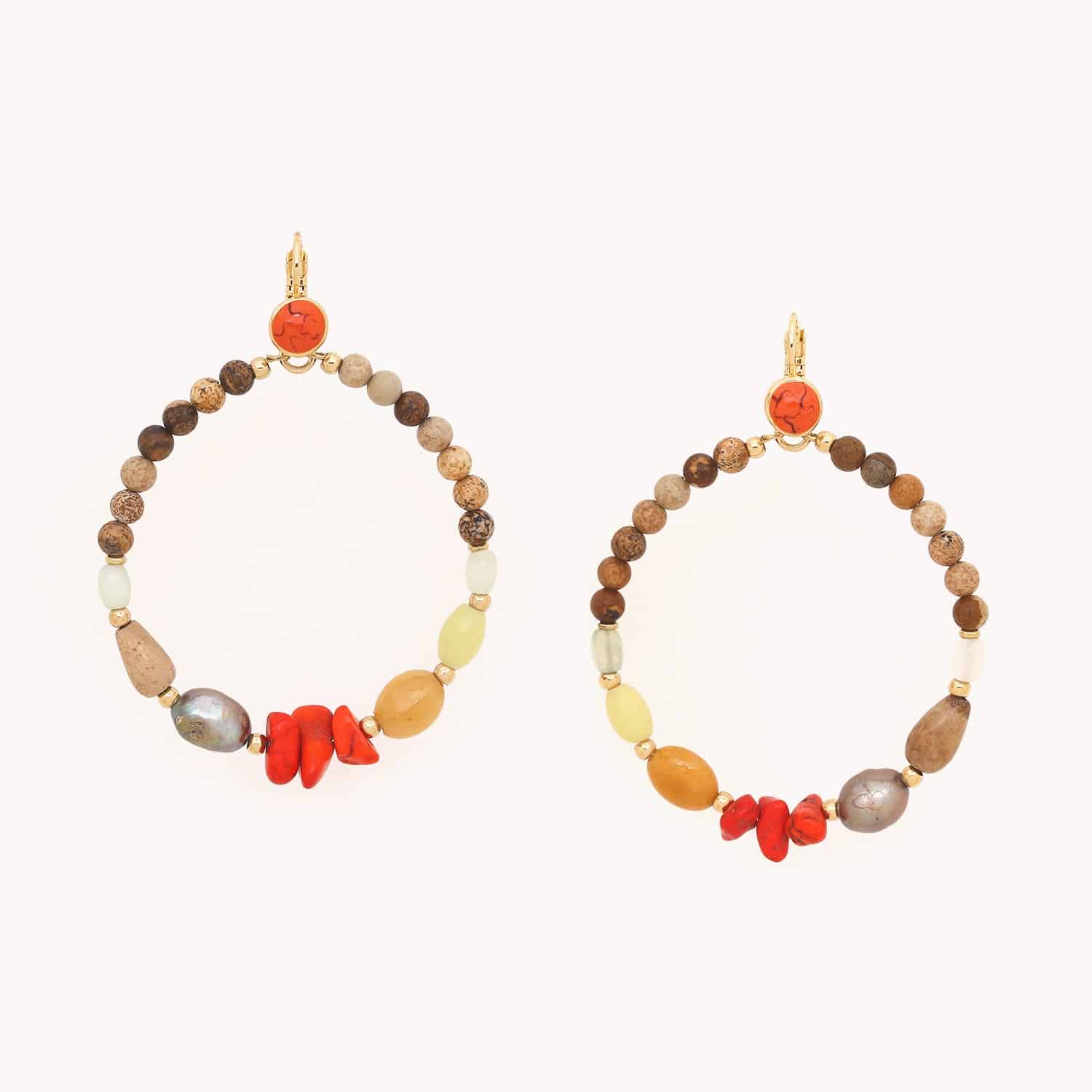 Boucles d'oreilles Tivoli dormeuses pierres naturelles 12--90223 Nature Bijoux
