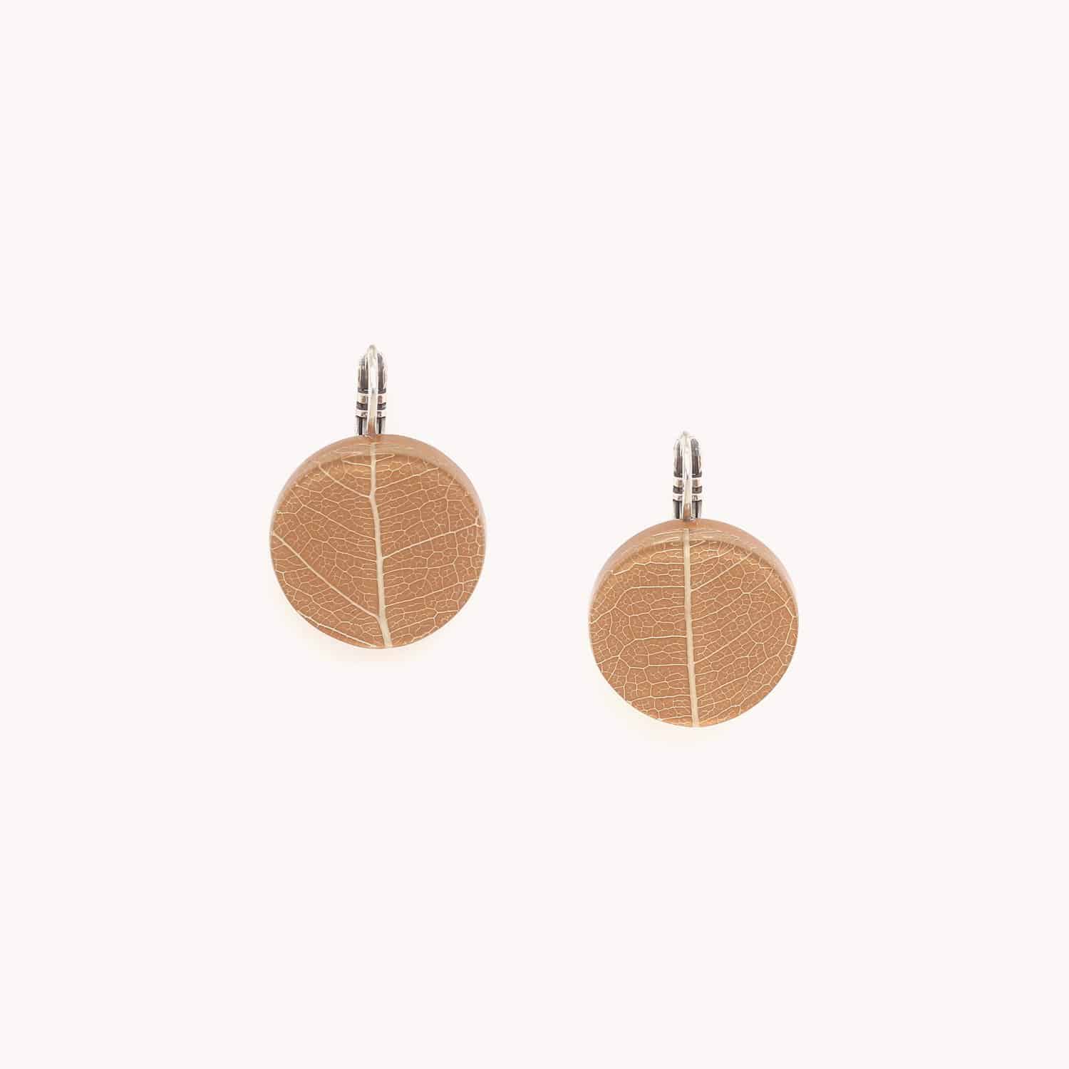 Boucles d'oreilles Nature Bijoux Ficus Carica en feuille et laiton 12--90267