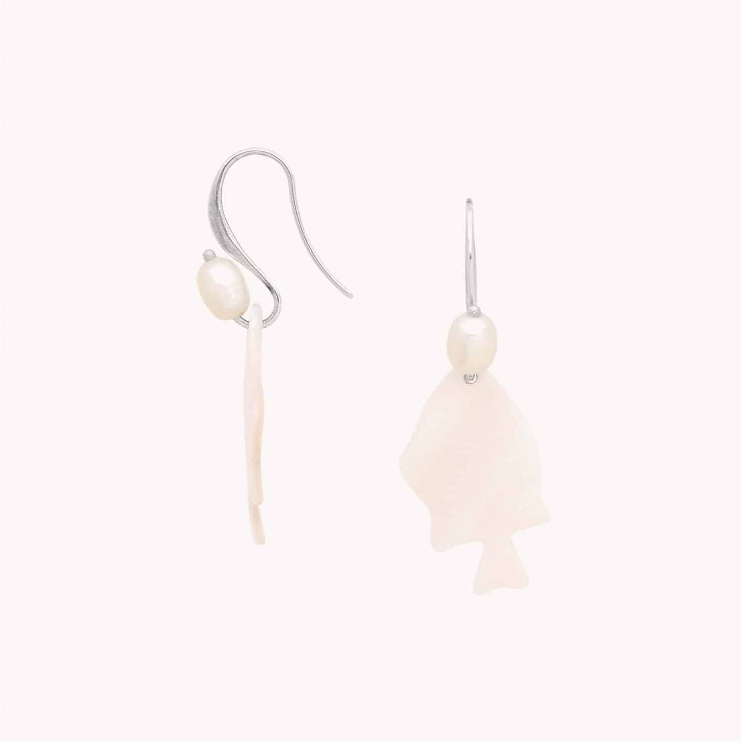 Boucles d'oreilles Les Cyclades nacre perlière perles de culture 12--90272 Nature Bijoux