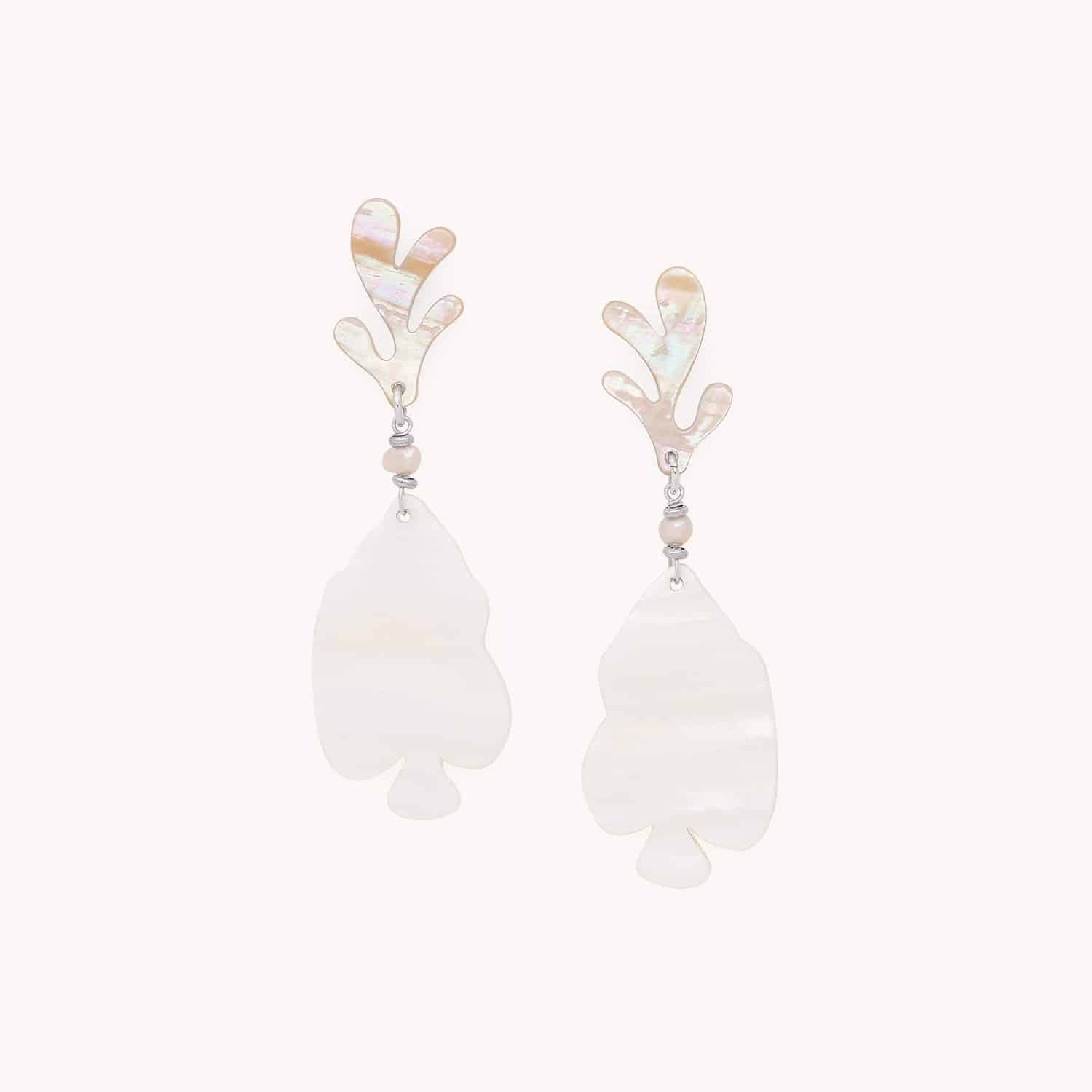 Boucles d'oreille Les Cyclades perles de culture nacre Nature Bijoux 12--90275
