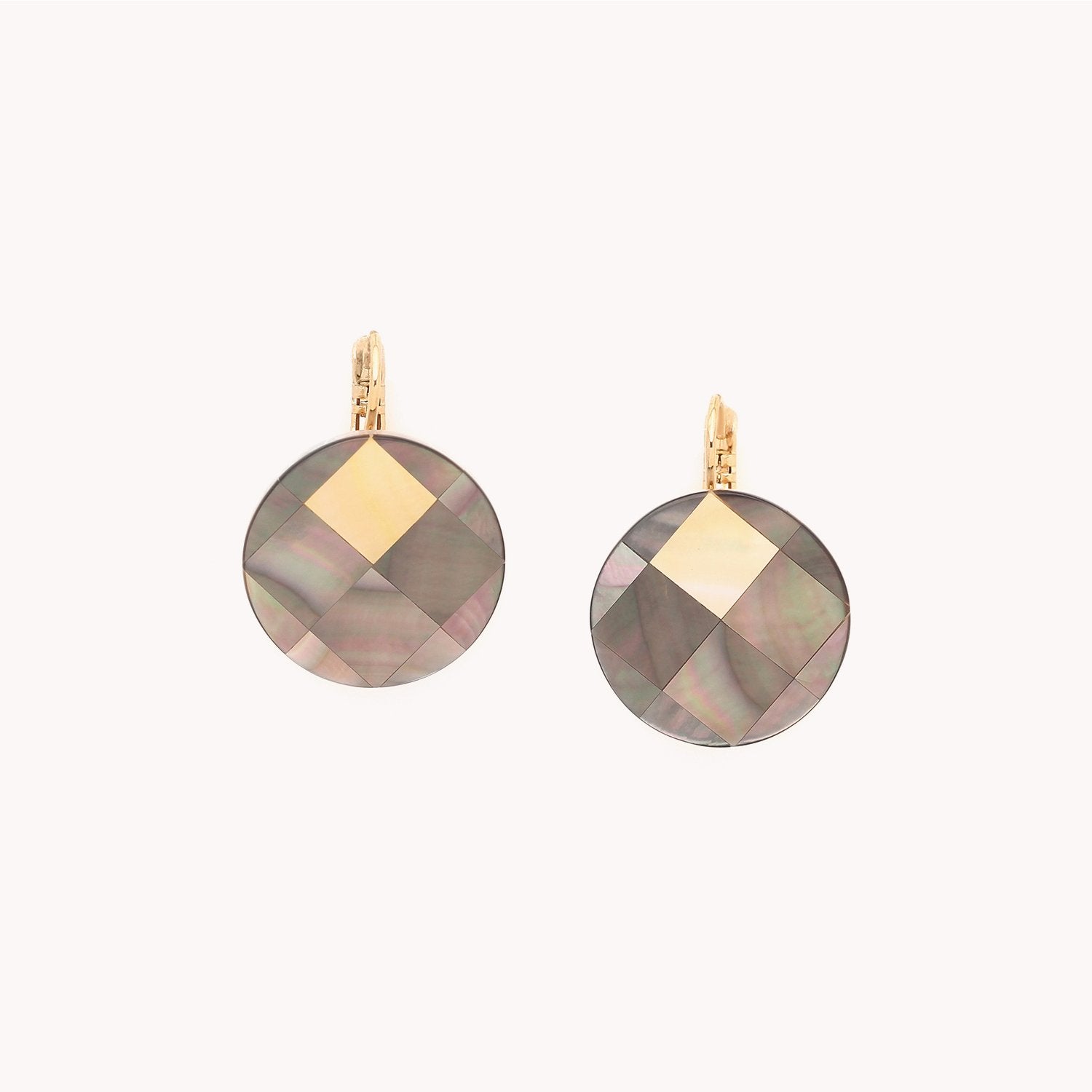Boucles d'oreilles San Lazzaro nacre de Palawan laiton 12--90299 Nature Bijoux