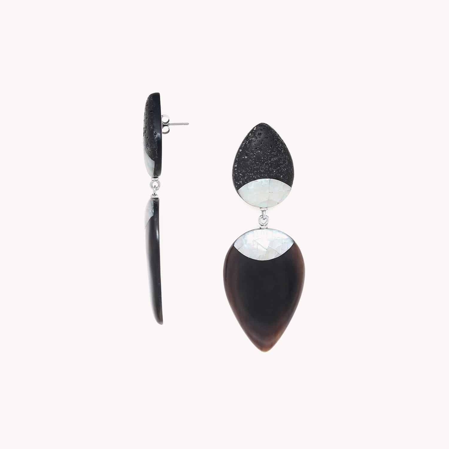 Détail matière pierre de lave 12--90350 Nature Bijoux
